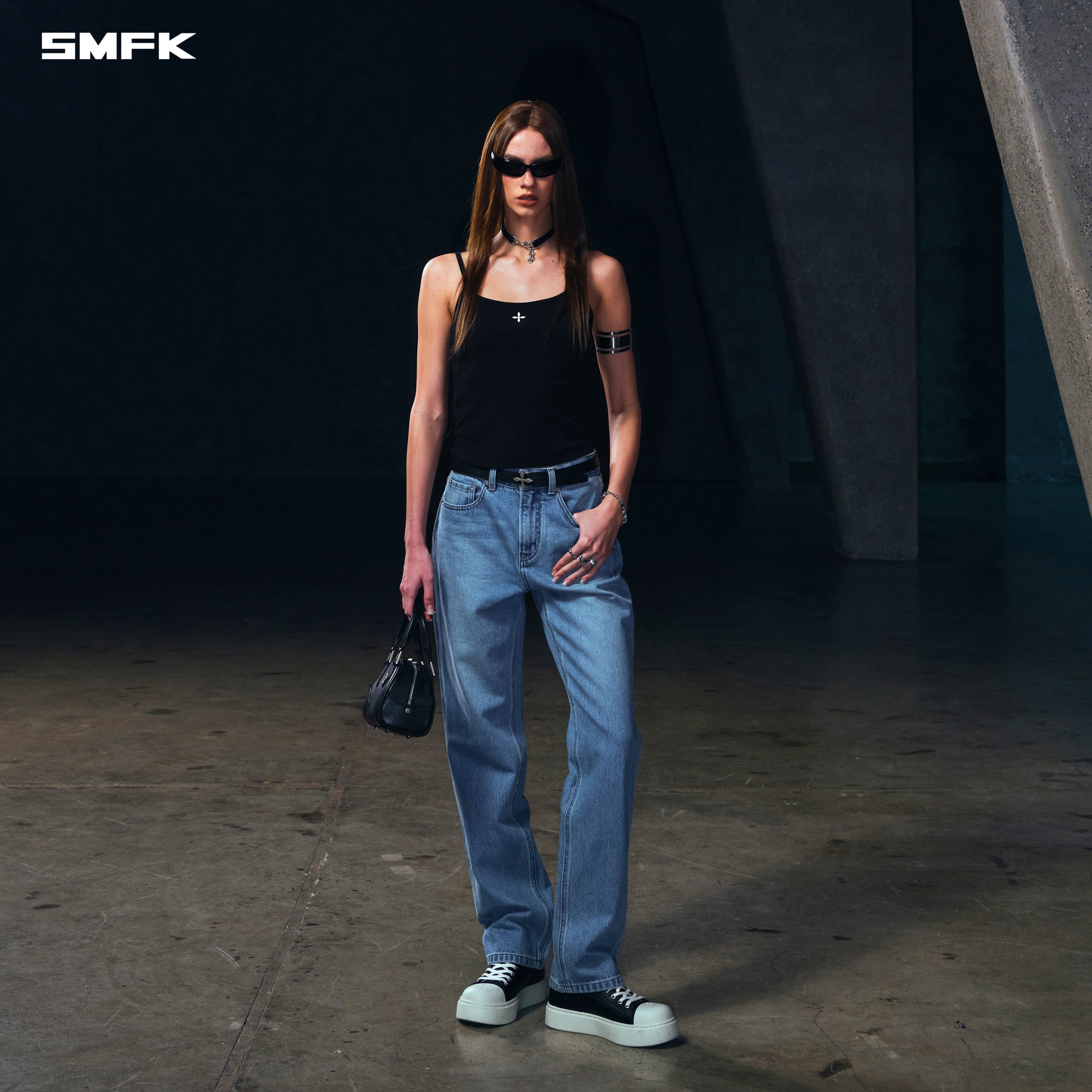 PERMANENT STRT-S DENIM PANTS/COTTON WILD BLUE