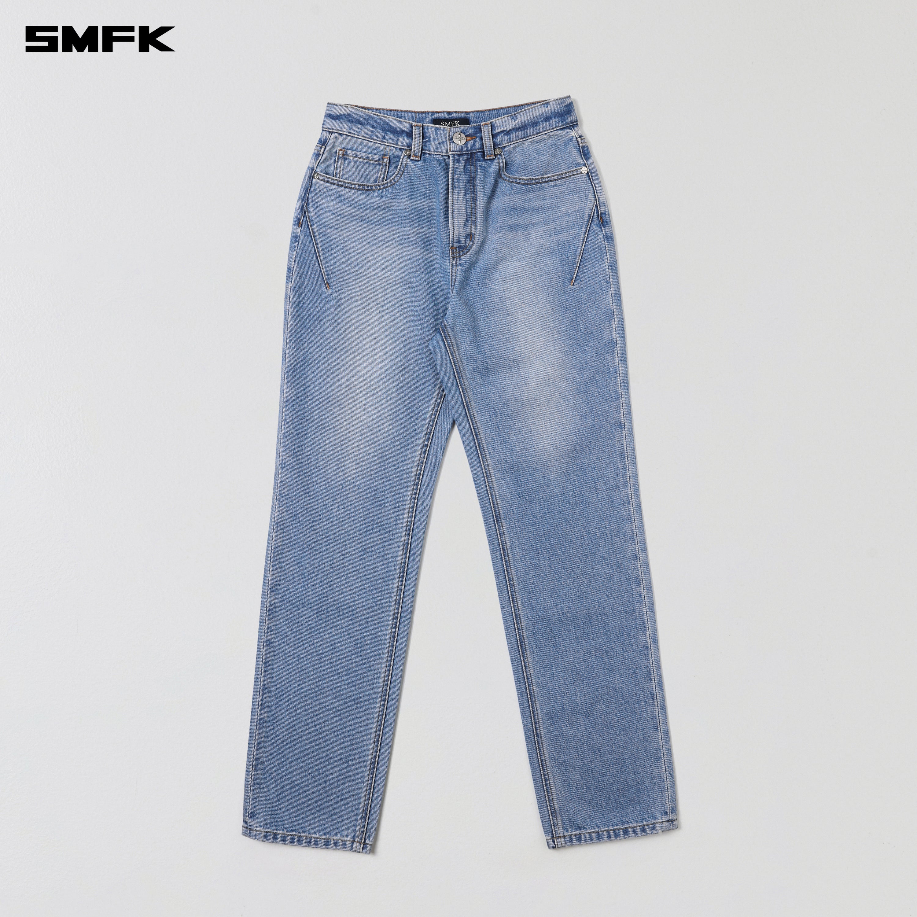 PERMANENT STRT-S DENIM PANTS/COTTON WILD BLUE