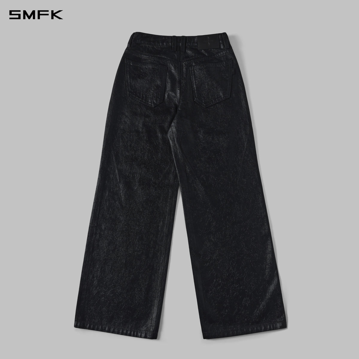 SIREN TOWER DENIM PANTS/DENIM COTTON+METALLIC COATING/W INK BLACK