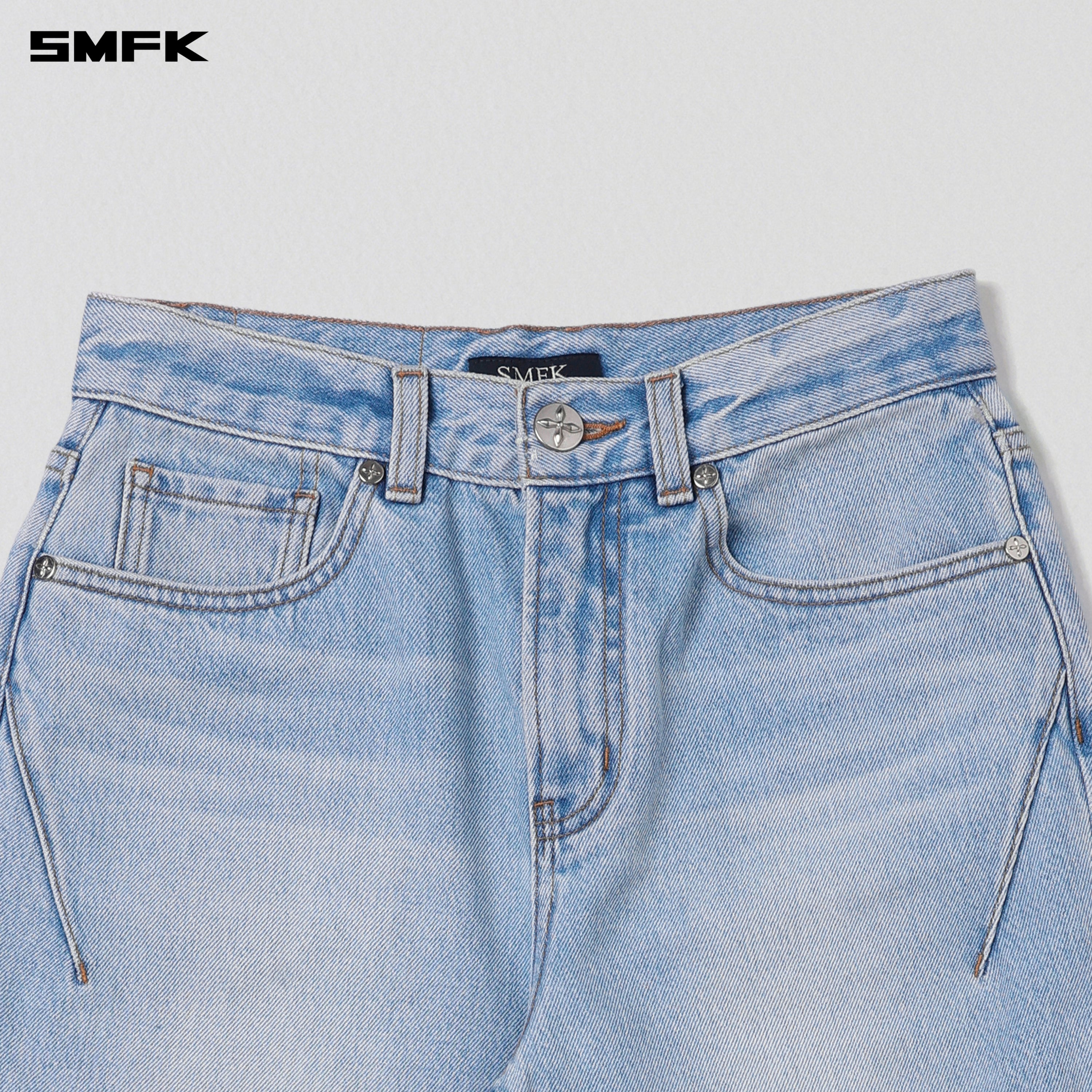 WILD PERMANENT STRT-S DENIM PANTS/COTTON WILD SKY BLUE
