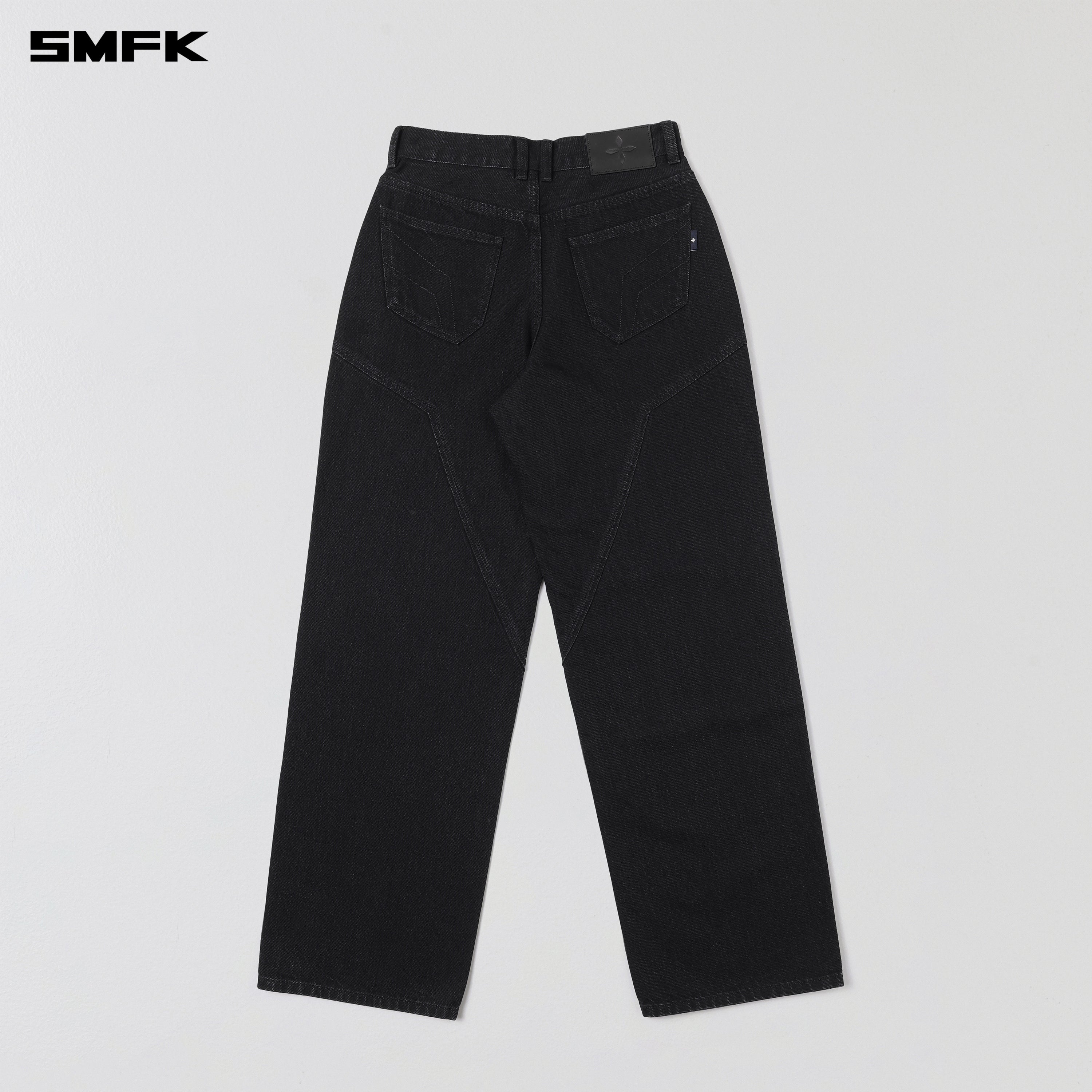 WILD MIRAGE LOOSE STRT DENIM PANTS/COTTON WILD BLACK