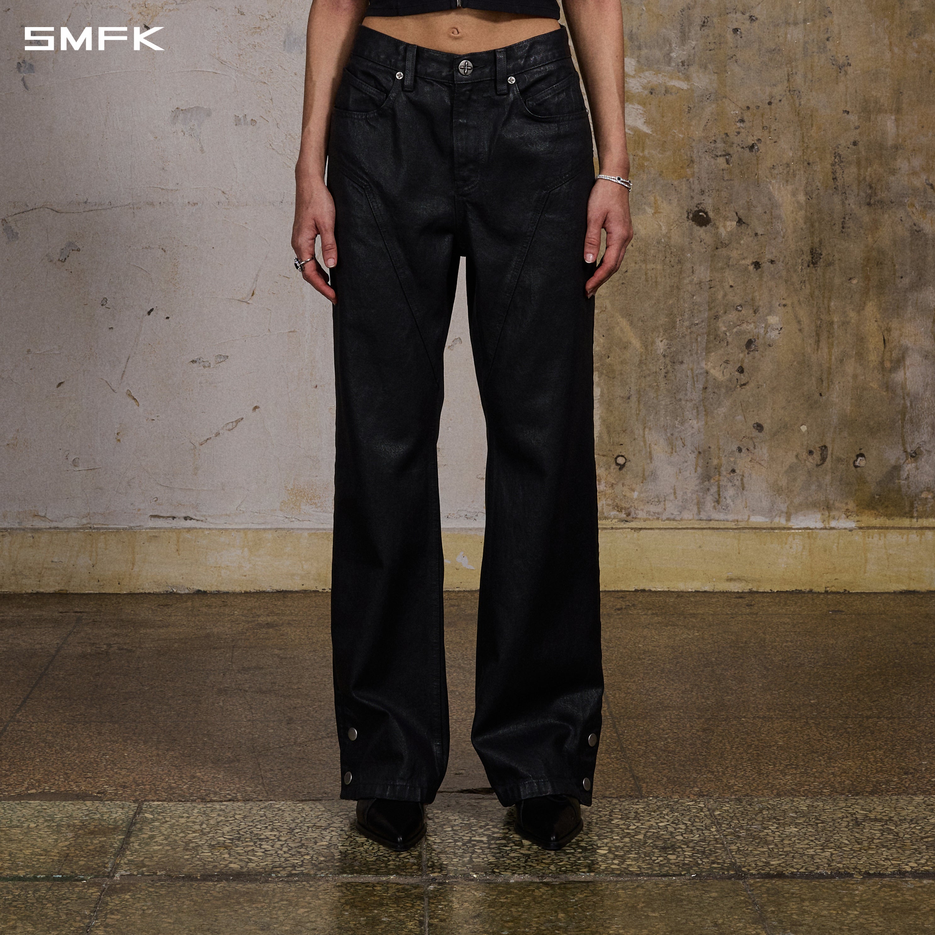 WILD MIRAGE STRT DENIM PANTS/DENIM COTTON+SLOW WASH/W INK BLACK