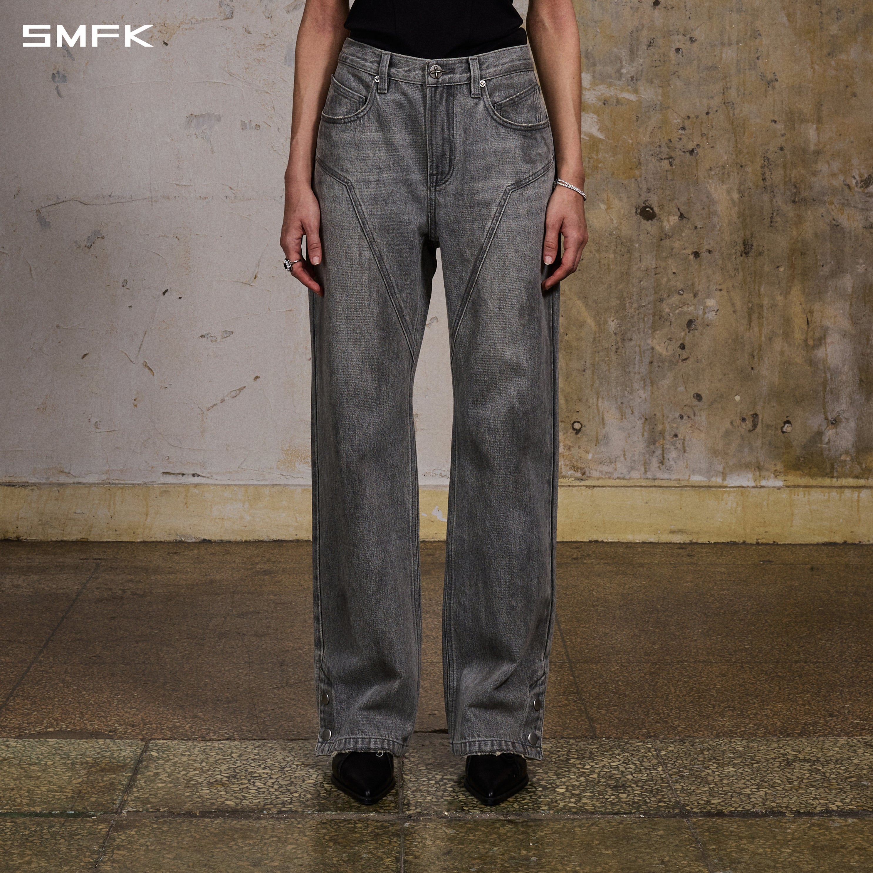 WILD MIRAGE STRT DENIM PANTS/DENIM COTTON+SLOW WASH/W MIRAGE GREY