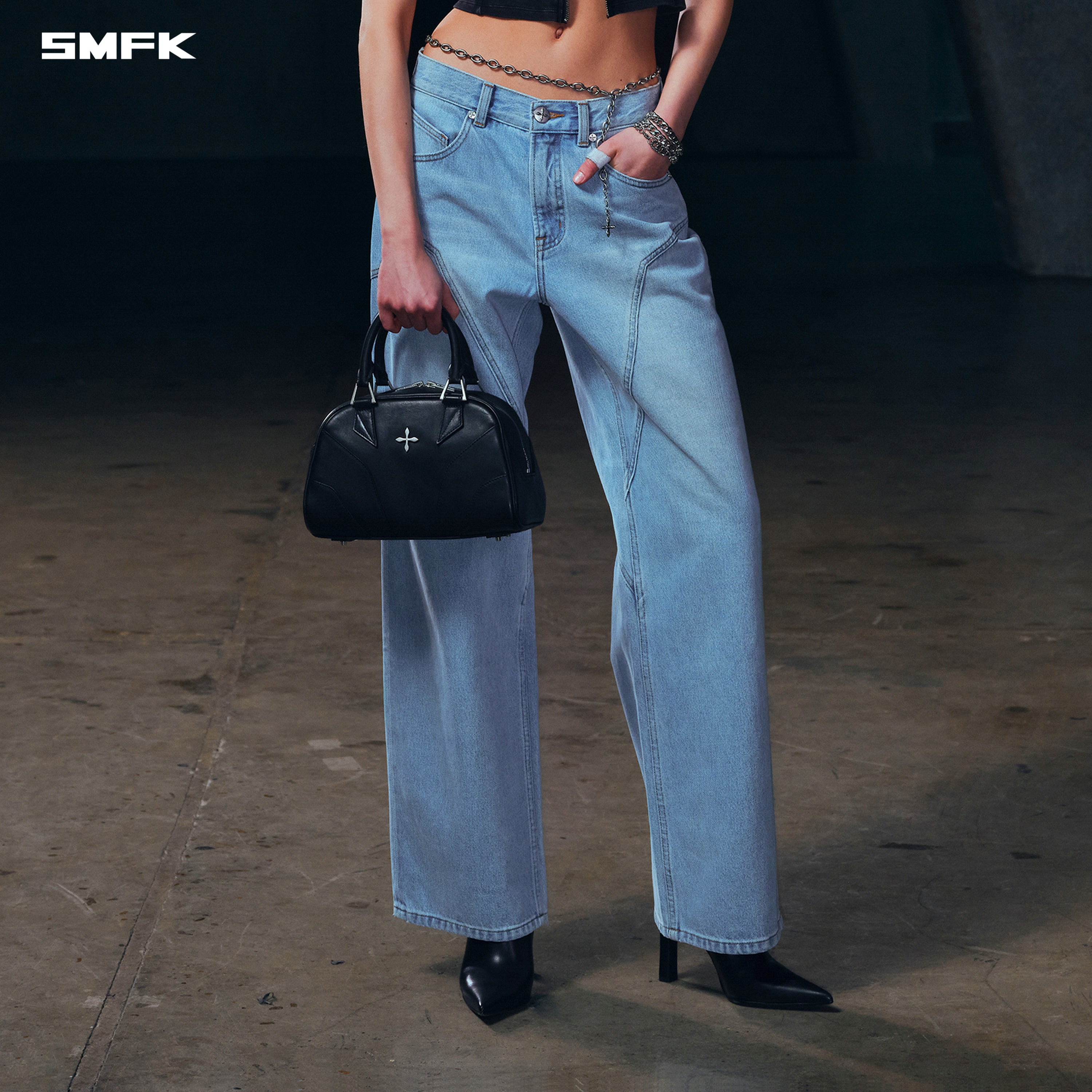 WILD MIRAGE LOOSE STRT DENIM PANTS/COTTON WILD SKY BLUE