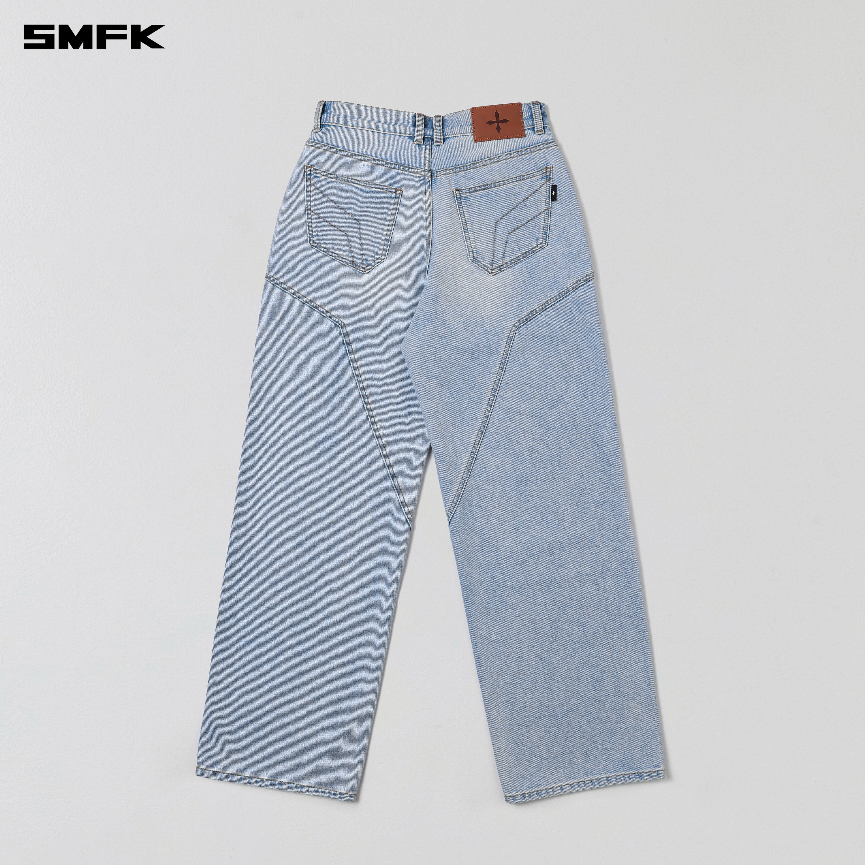 WILD MIRAGE LOOSE STRT DENIM PANTS/COTTON WILD SKY BLUE