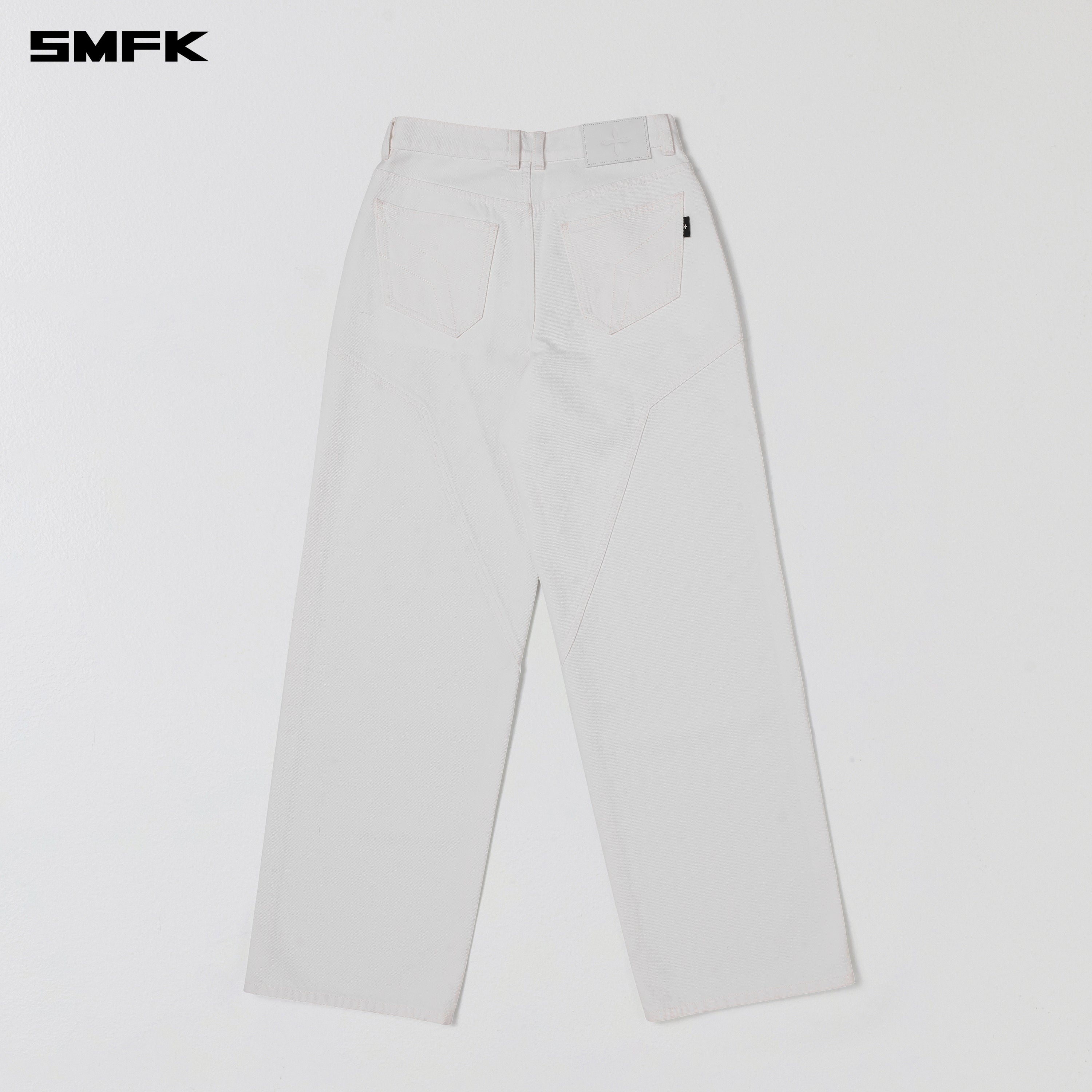 WILD MIRAGE LOOSE STRT DENIM PANTS/COTTON CLOUD WHITE