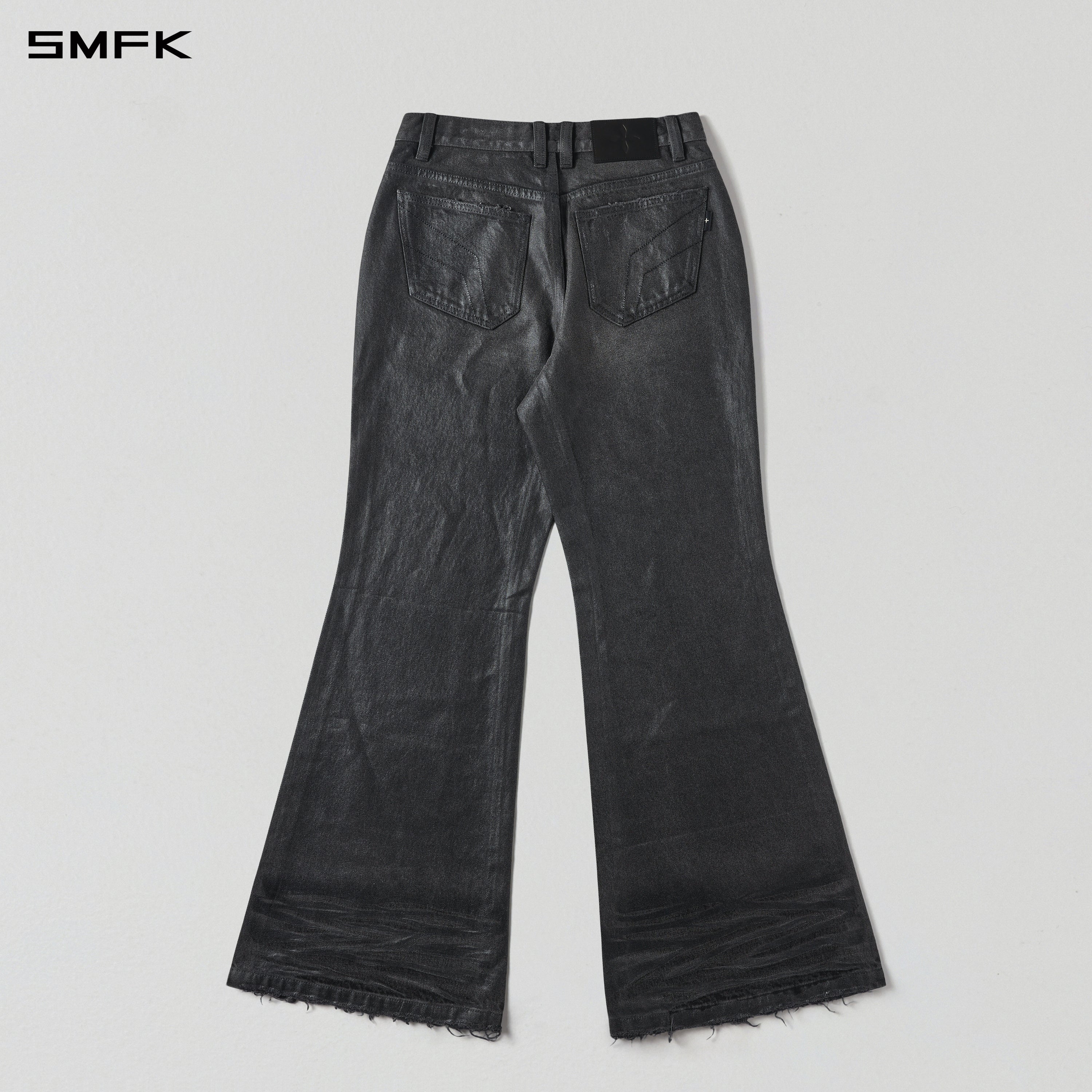 WILD HURRICANE HANDCRAFT DENIM PANTS/DENIM COTTON/W INK BLACK