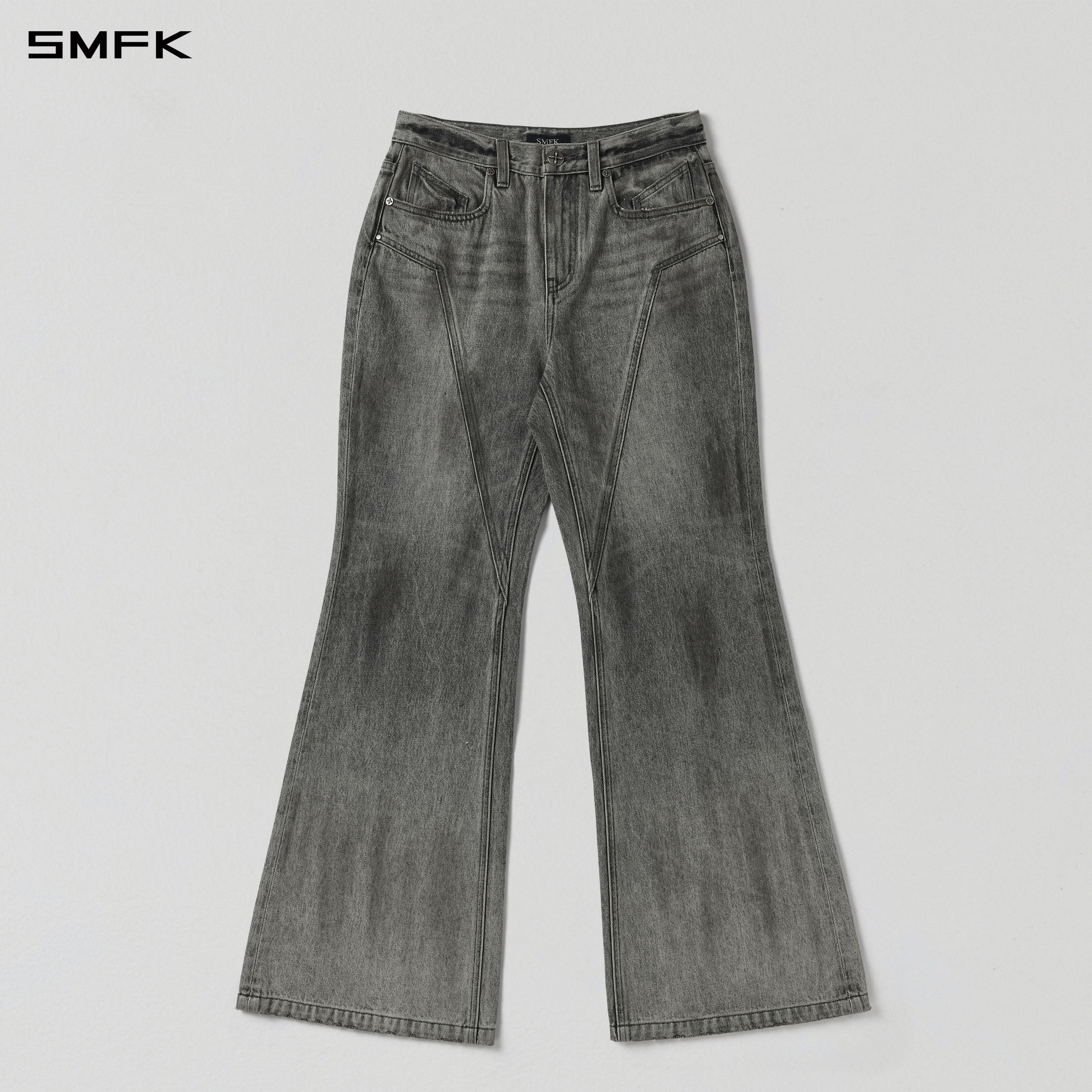 WILD HURRICANE HANDCRAFT DENIM PANTS/DENIM COTTON/W MIRAGE GREY