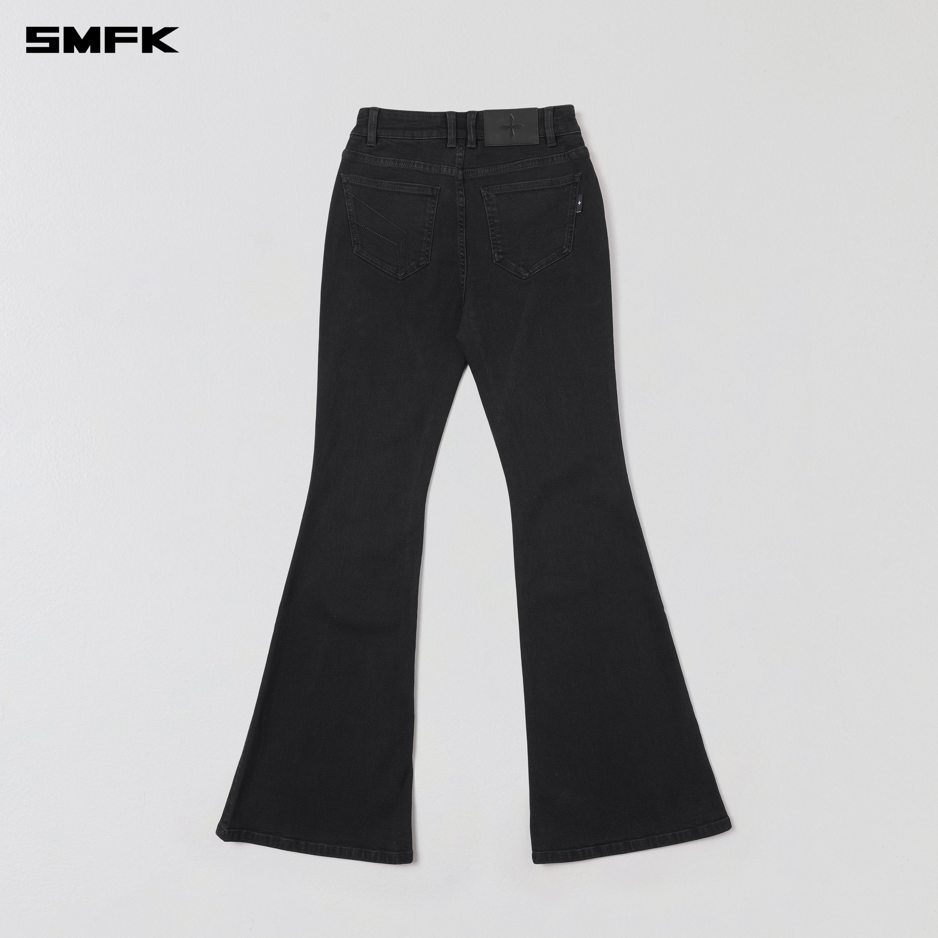 WILD HURRICANE FLARED DENIM PANTS/E-COTTON WILD BLACK