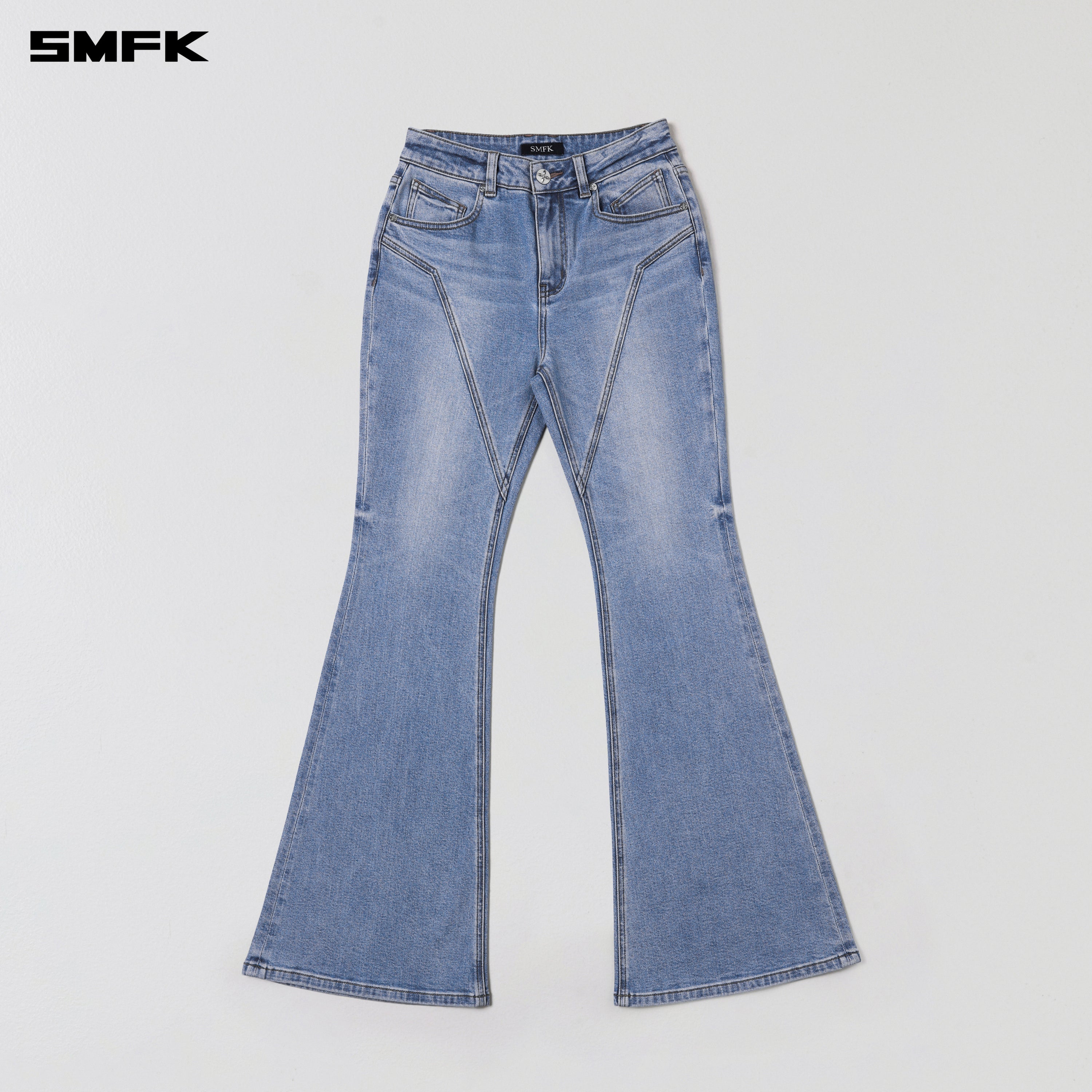 WILD HURRICANE FLARED DENIM PANTS/E-COTTON WILD BLUE