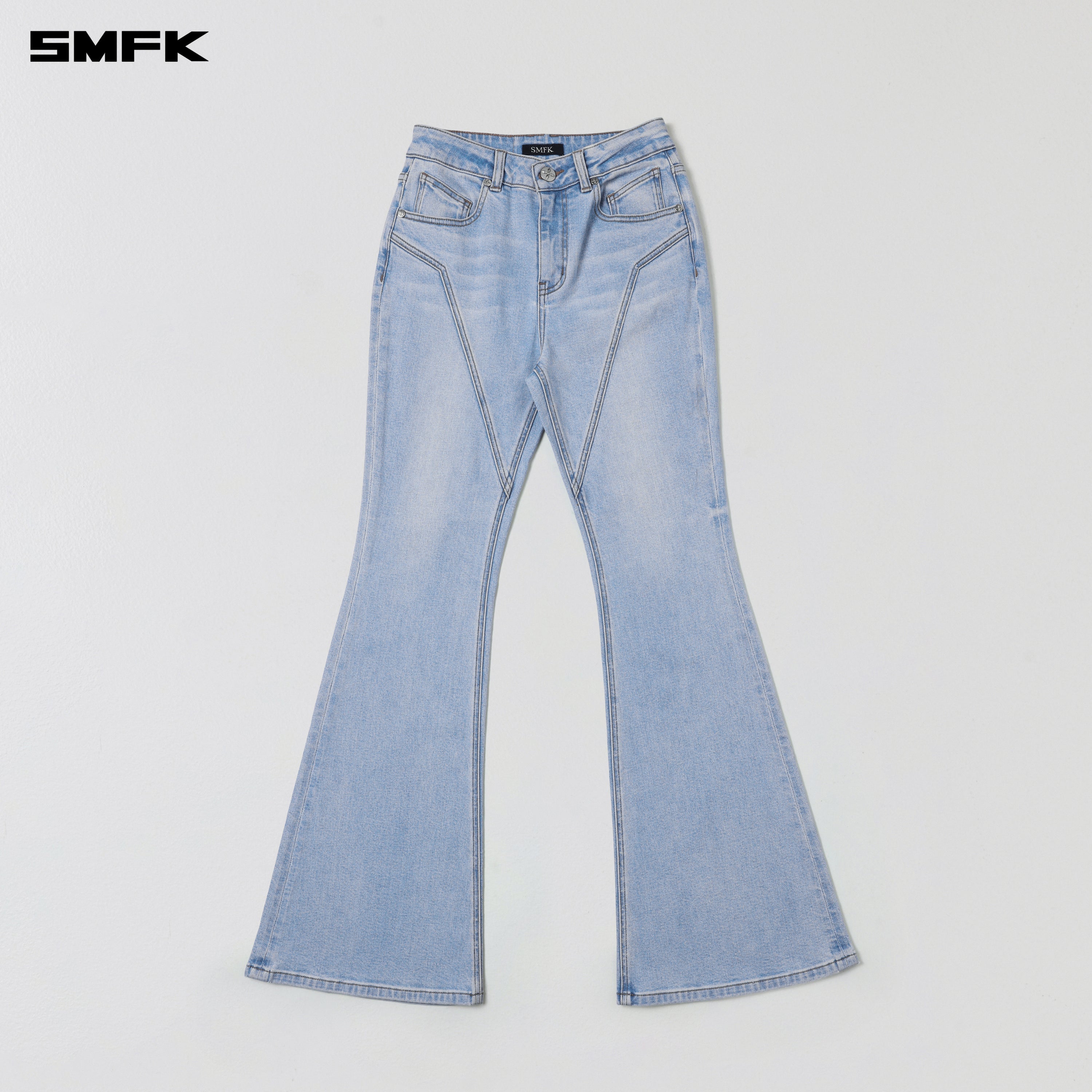 WILD HURRICANE FLARED DENIM PANTS/E-COTTON WILD SKY BLUE