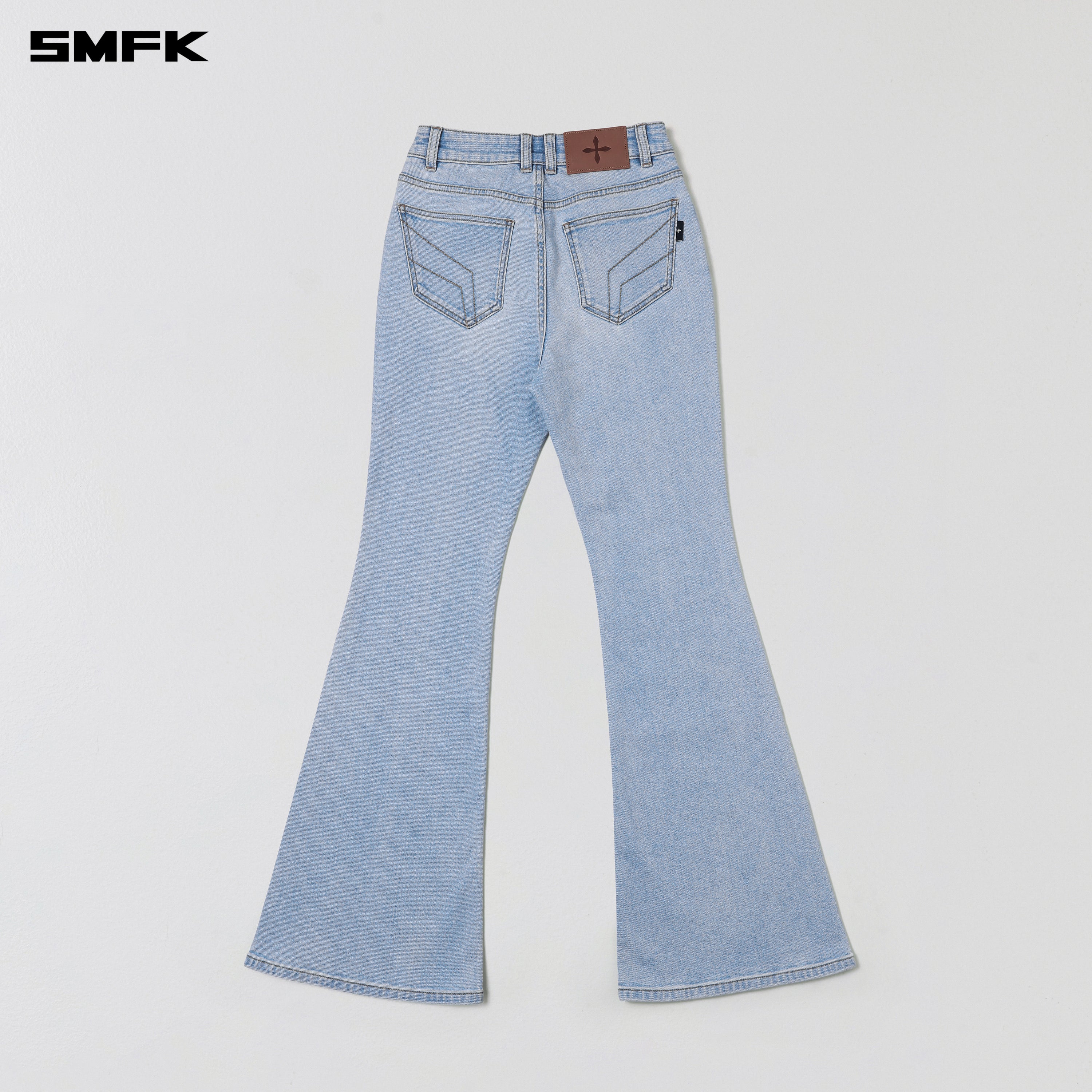 WILD HURRICANE FLARED DENIM PANTS/E-COTTON WILD SKY BLUE