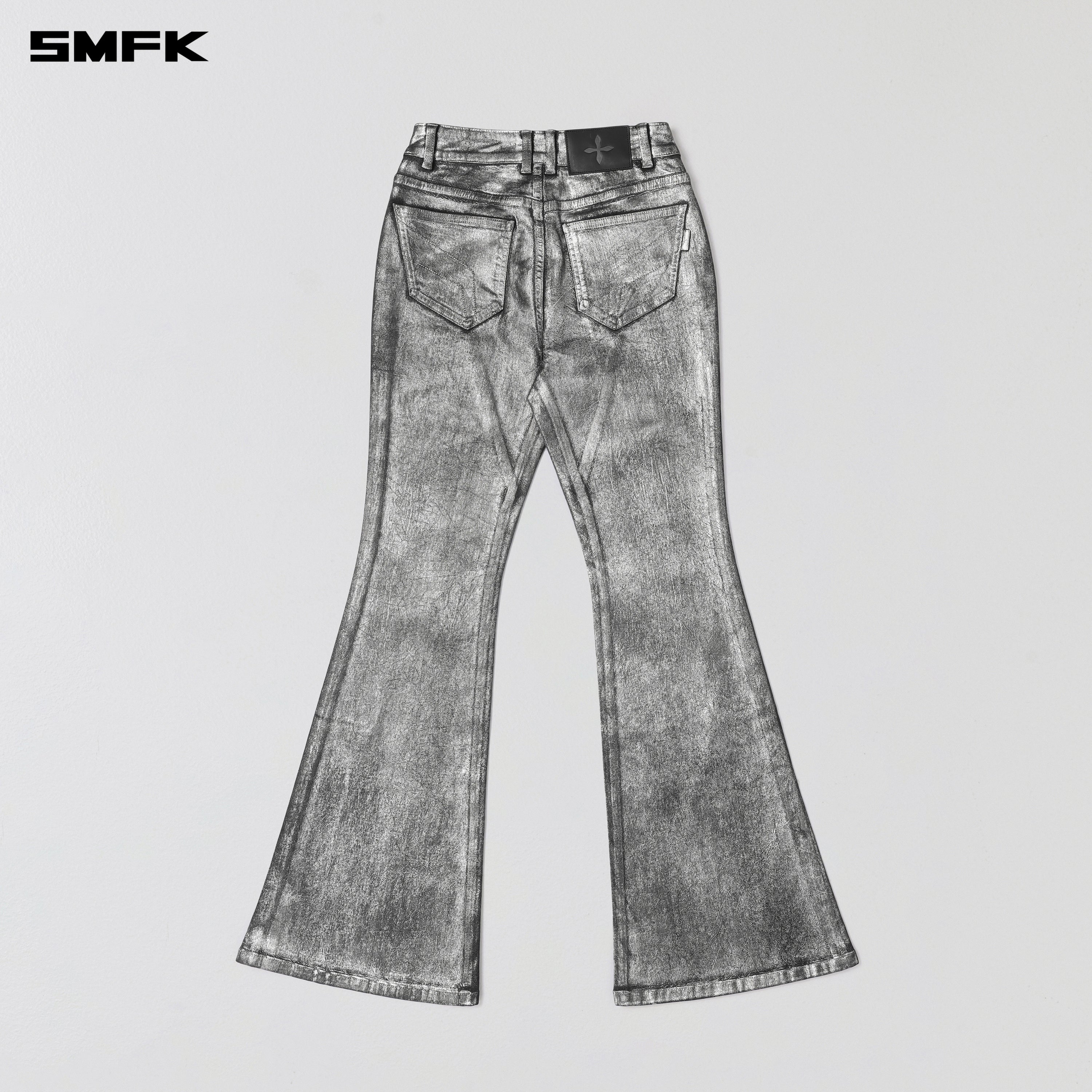 WILD HURRICANE FLARED DENIM PANTS/E-COTTON SILVER NEBULA