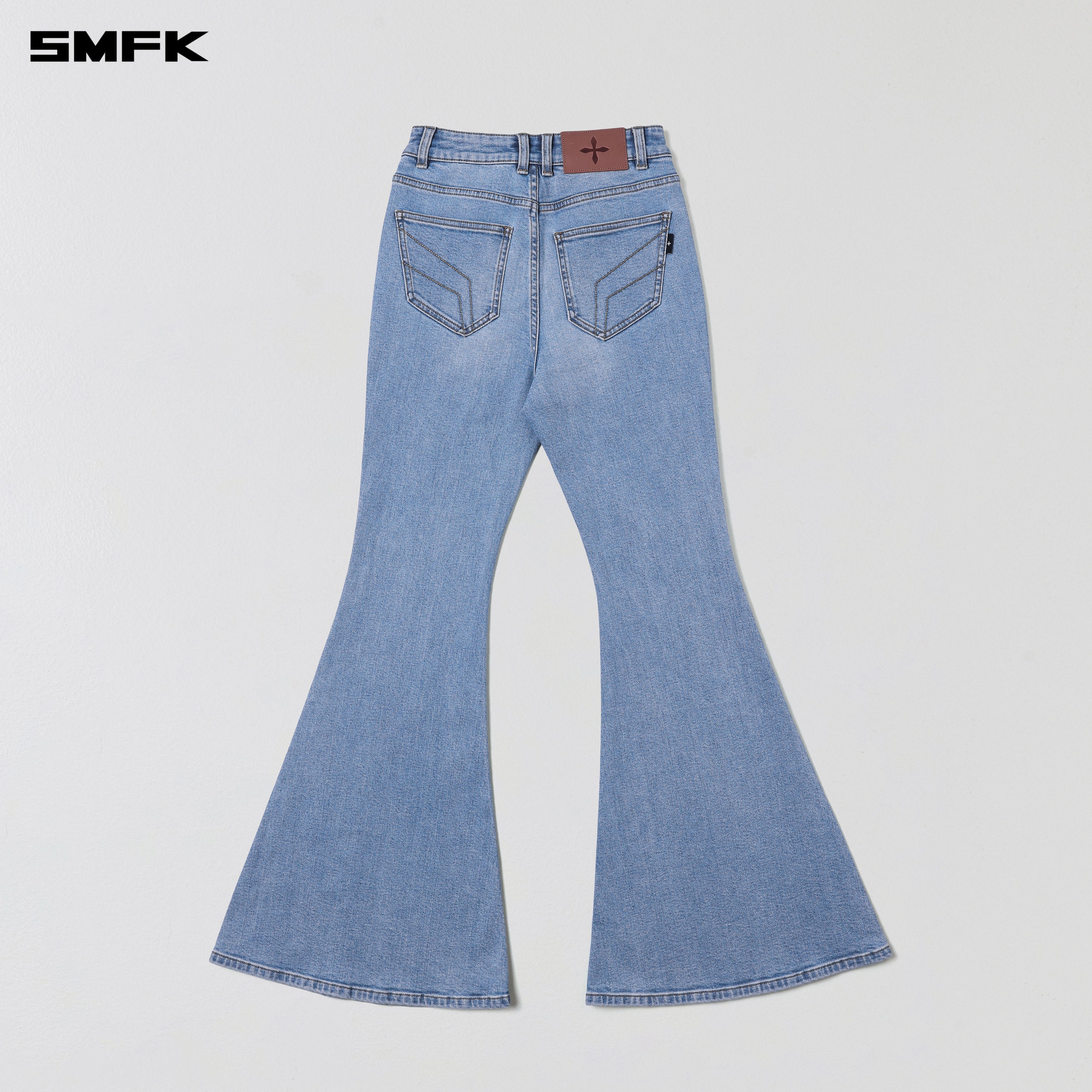 WILD MIRAGE FISHTAIL DENIM PANTS/COTTON WILD BLUE