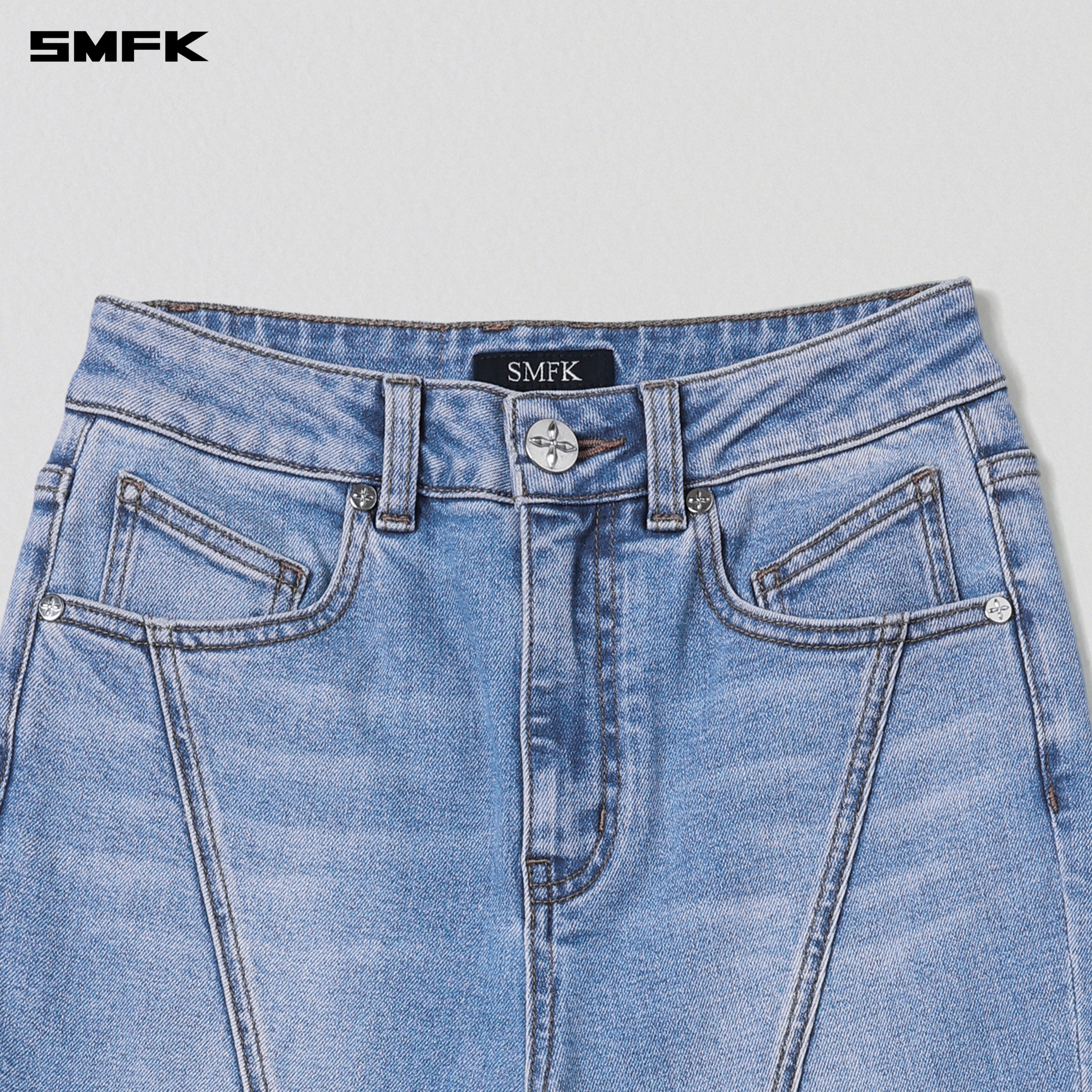 WILD MIRAGE FISHTAIL DENIM PANTS/COTTON WILD BLUE – SMFK Official