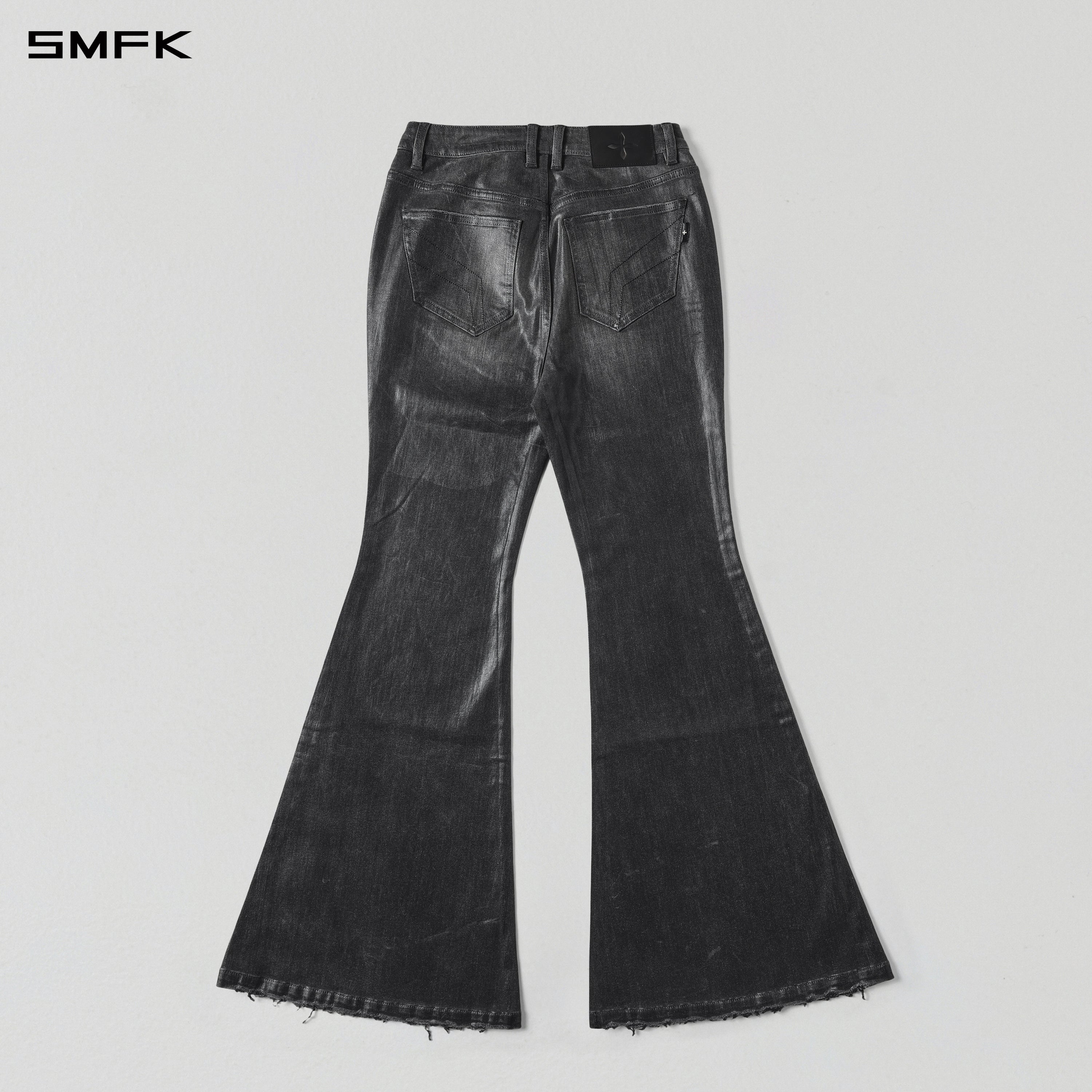 WILD MIRAGE FISHTAIL DENIM PANTS /COTTON INK BLACK
