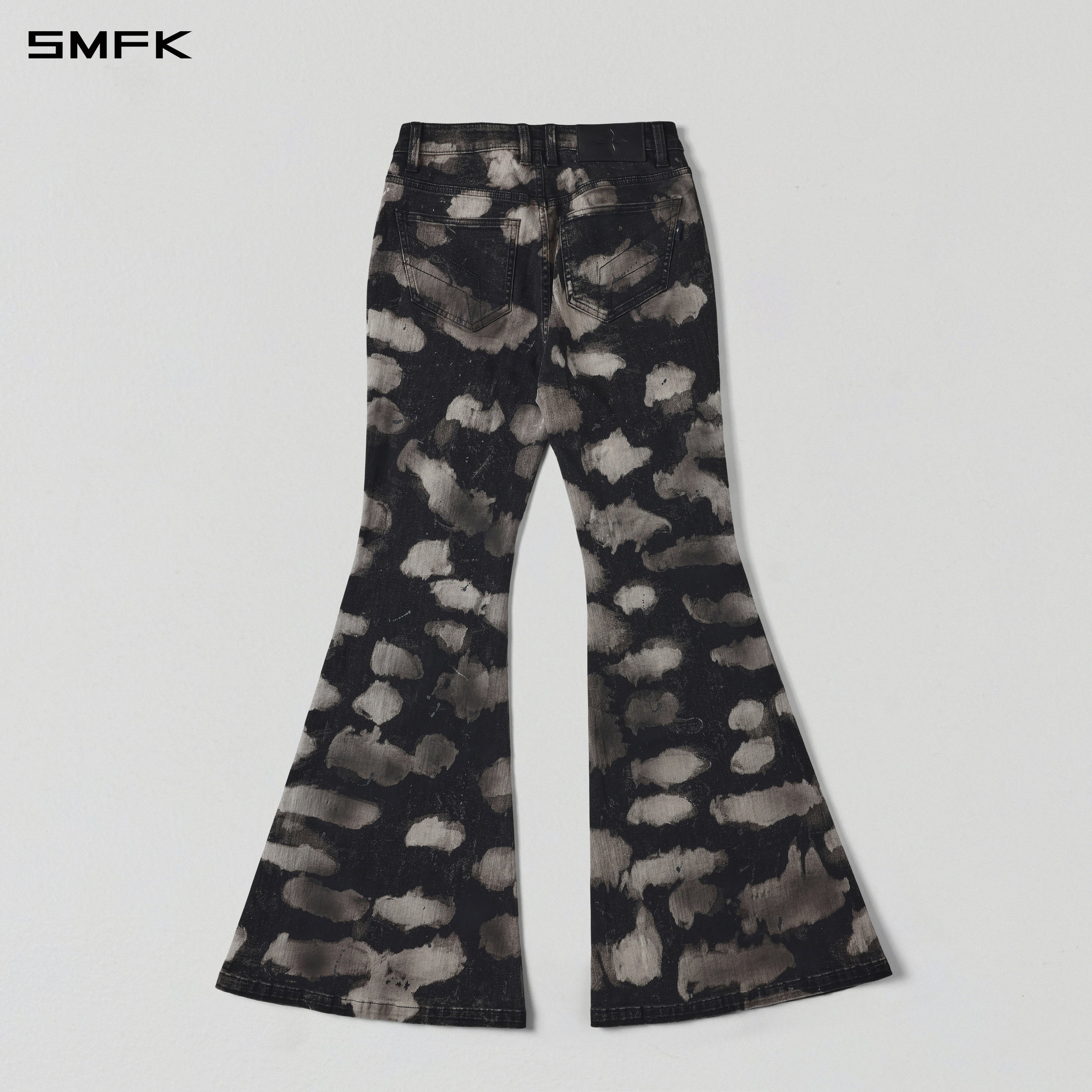 WILD MIRAGE FISHTAIL DENIM PANTS /COTTON ORIENTAL INK