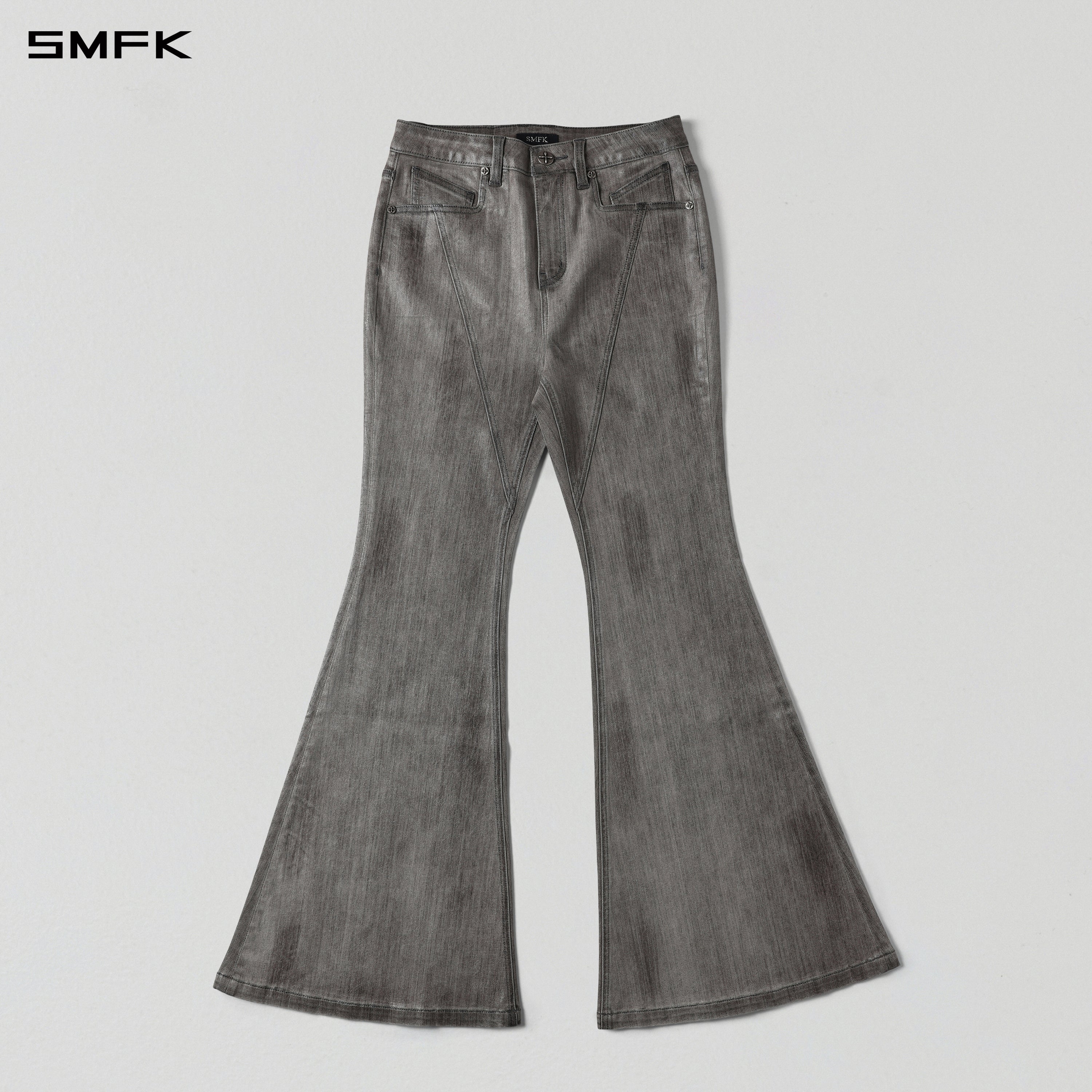 WILD MIRAGE FISHTAIL DENIM PANTS /COTTON TWILIGHT GREY