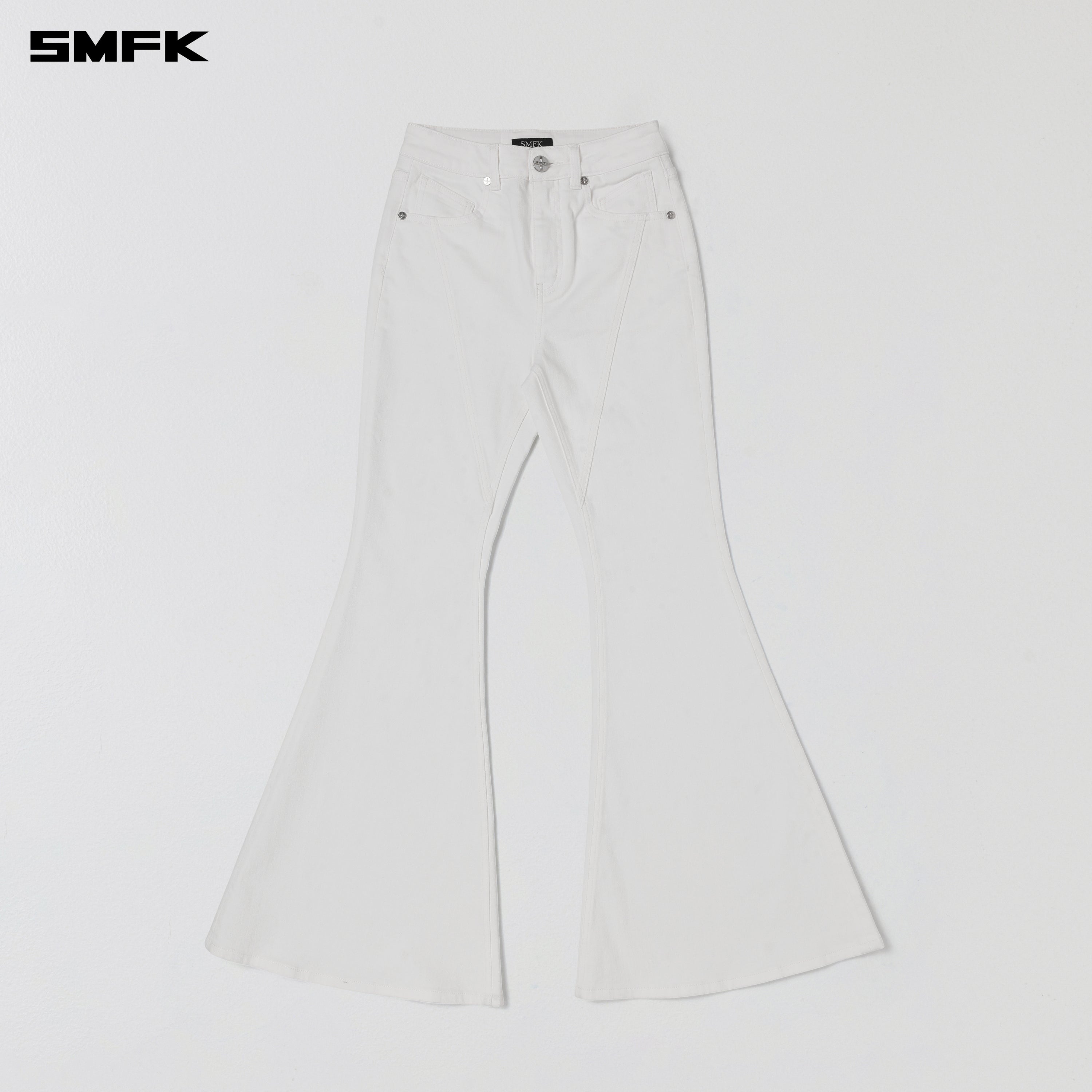 WILD MIRAGE FISHTAIL DENIM PANTS /COTTON CLOUD WHITE