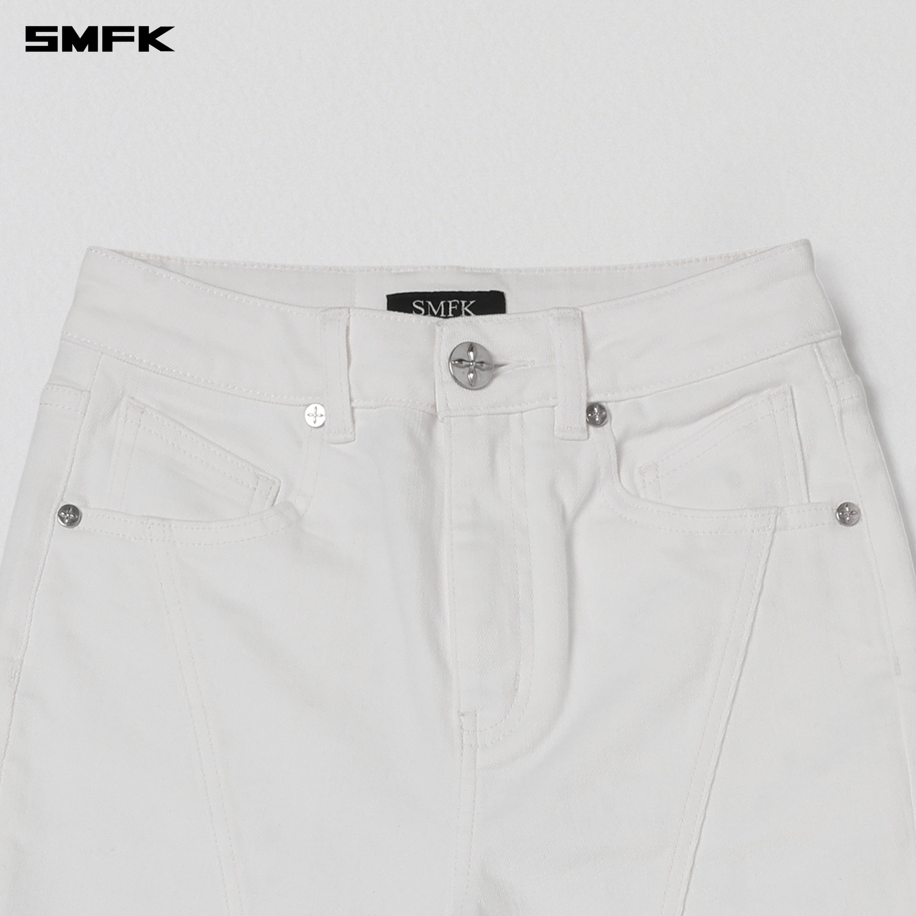 WILD MIRAGE FISHTAIL DENIM PANTS /COTTON CLOUD WHITE