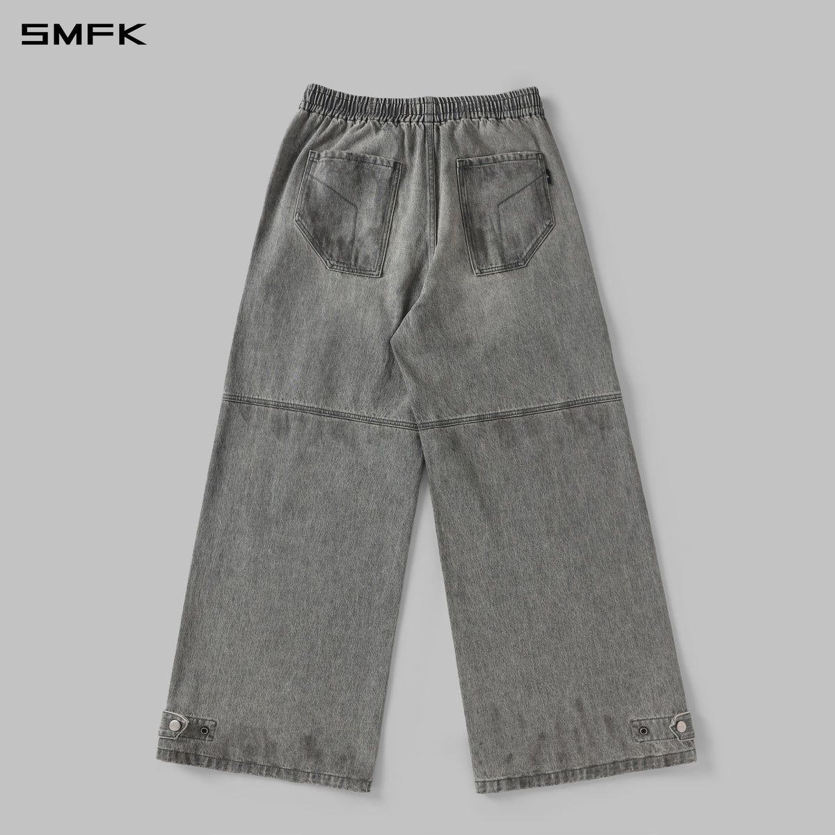 WILD MIRAGE HANDCRAFT DENIM SPORTS PANTS/DENIM ANTIQUE TREATMENT/W MIRAGE GREY