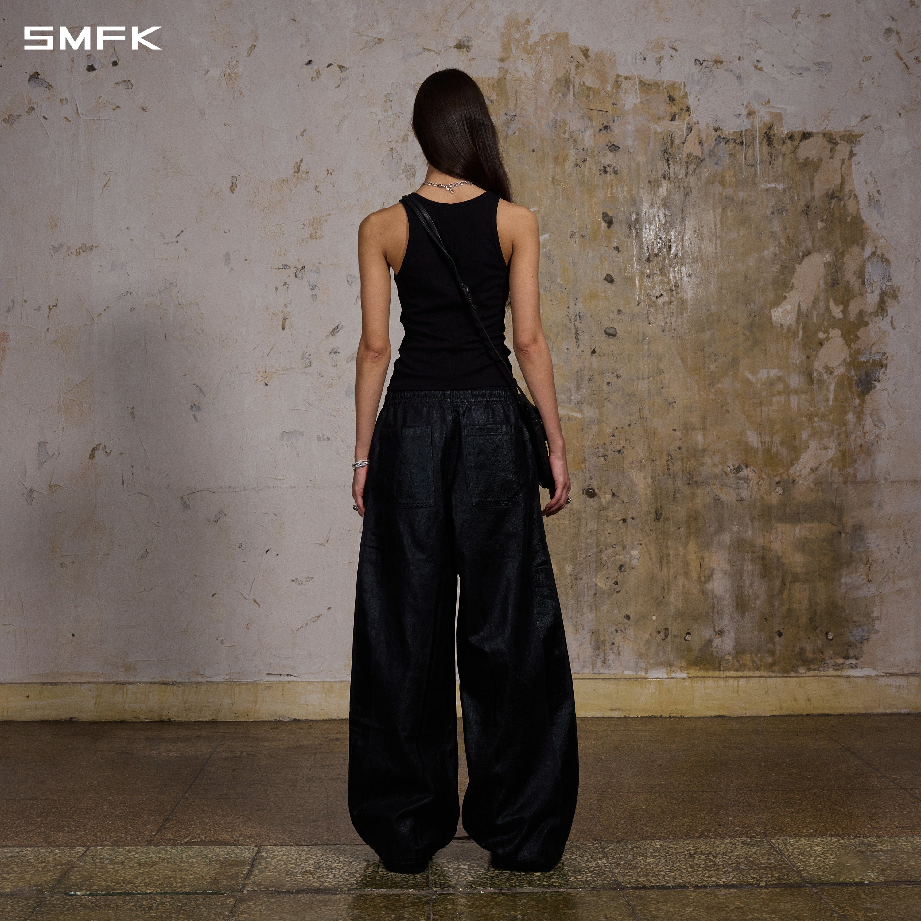 WILD MIRAGE DENIM BASKETBALL PANTS/DENIM COTTON+WAX/W INK BLACK