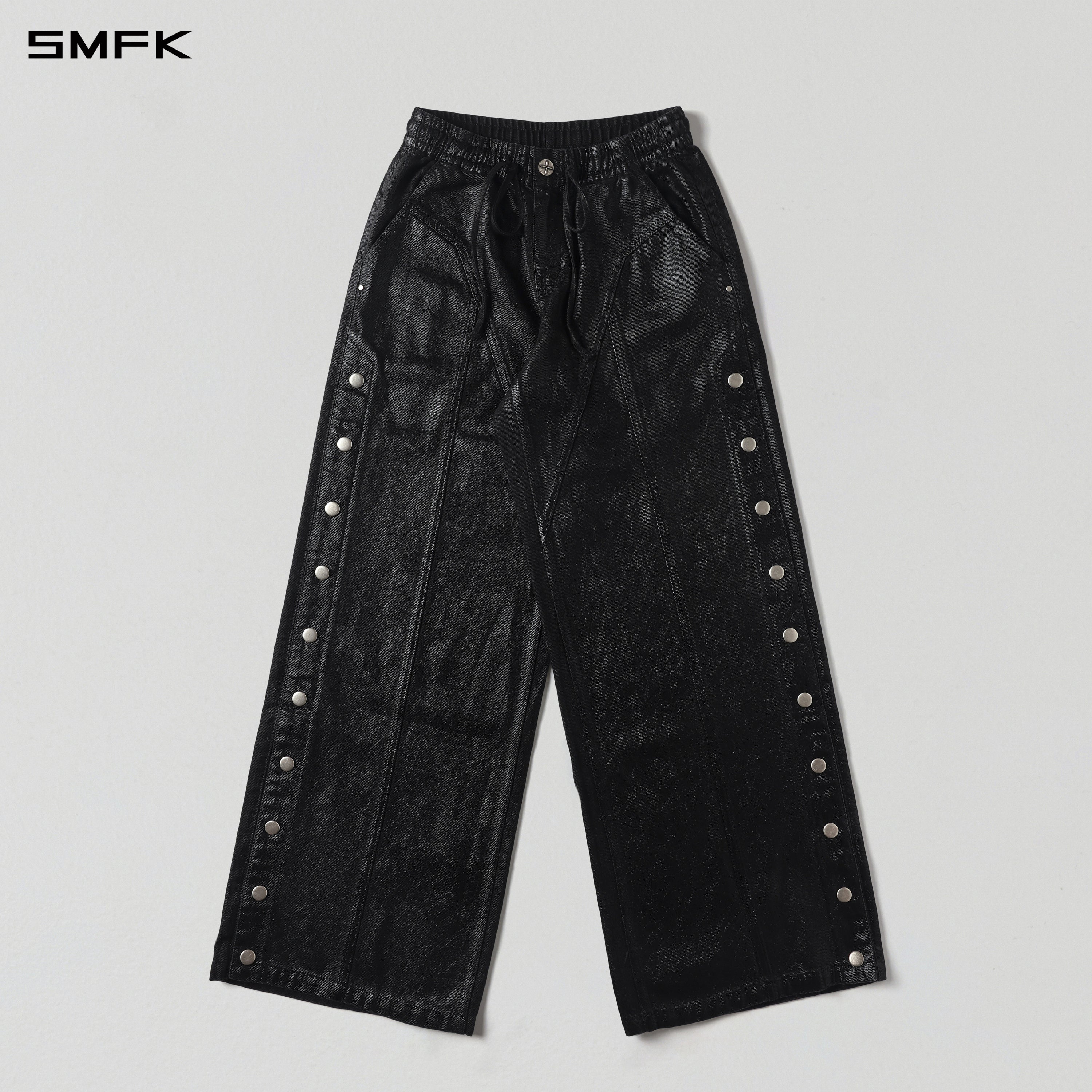 WILD MIRAGE DENIM BASKETBALL PANTS/DENIM COTTON+WAX/W INK BLACK
