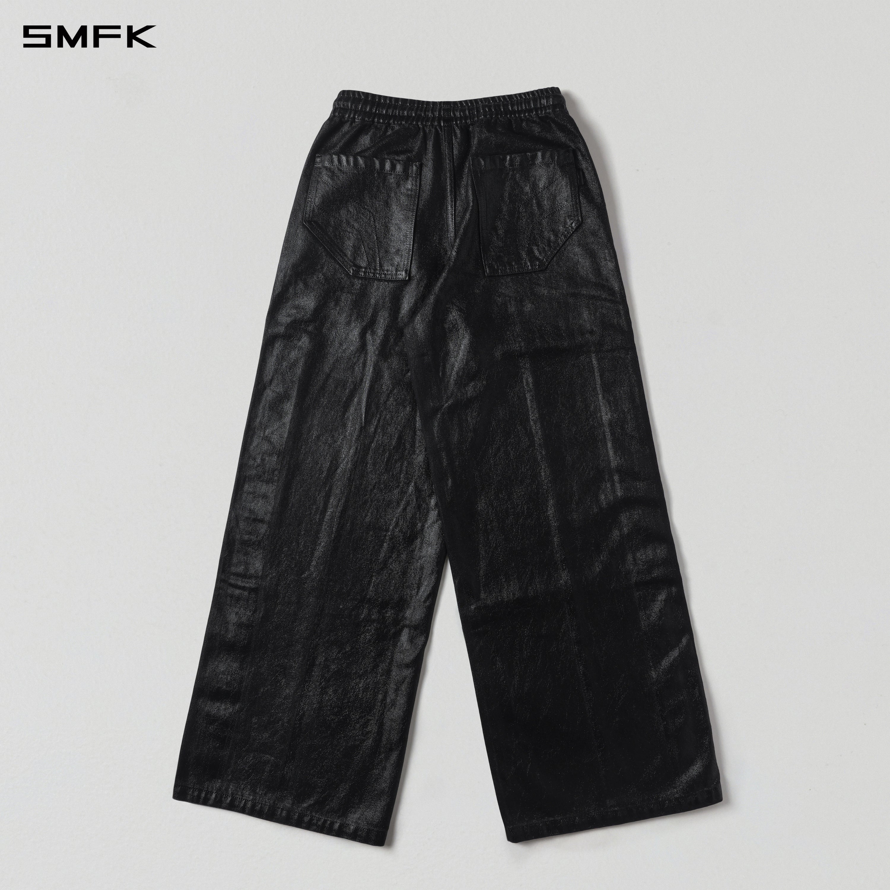 WILD MIRAGE DENIM BASKETBALL PANTS/DENIM COTTON+WAX/W INK BLACK