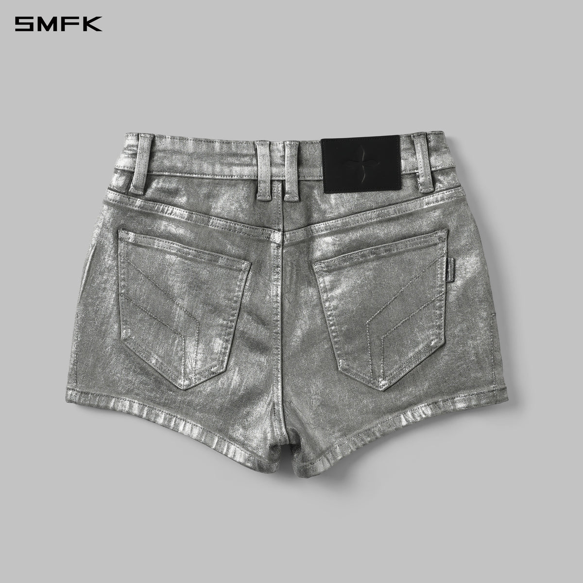 WILD MIRAGE SKINNY DENIM SHORTS/E-COTTON+WAX GALAXY SILVER
