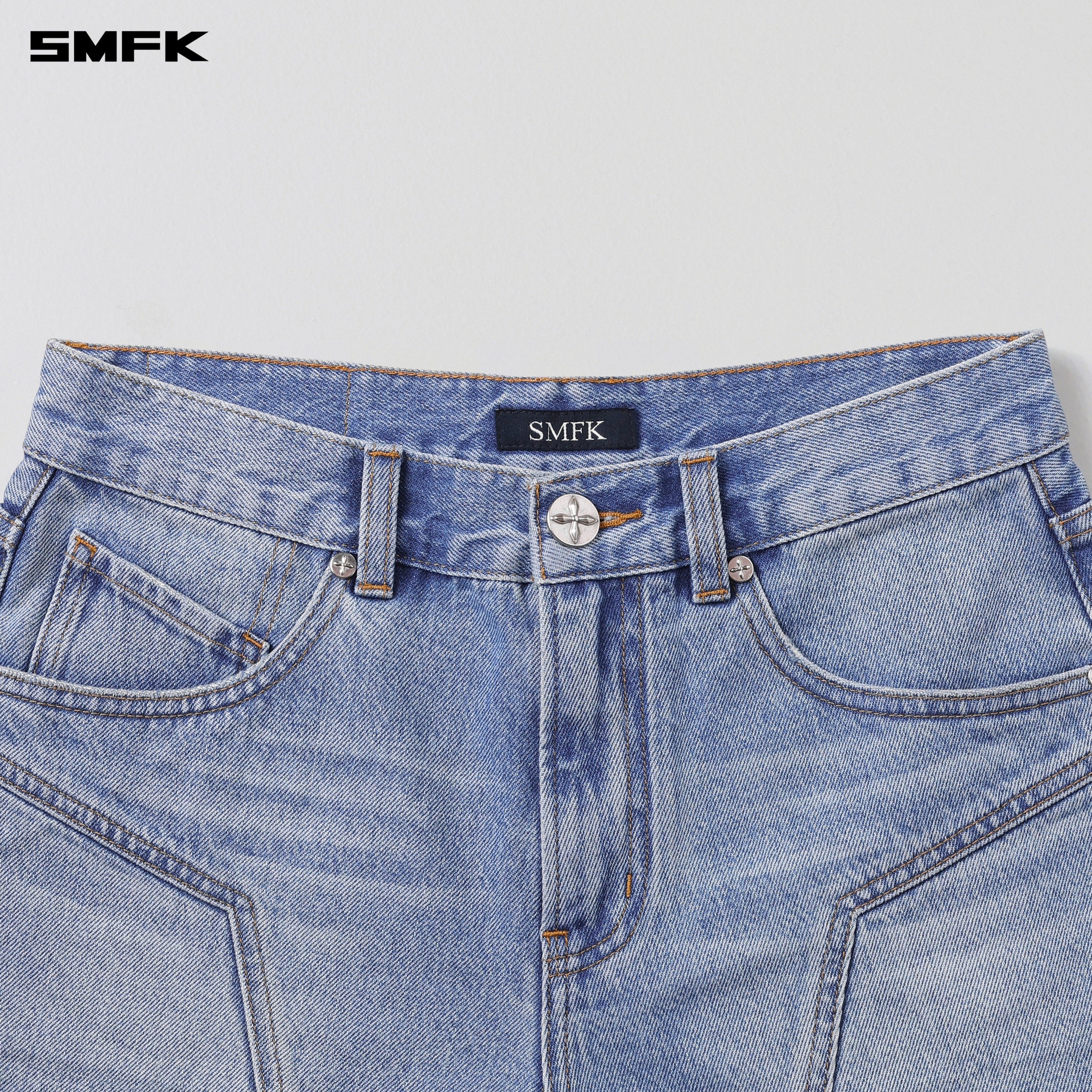 WILD MIRAGE DENIM SHORTS-LOW/COTTON WILD BLUE