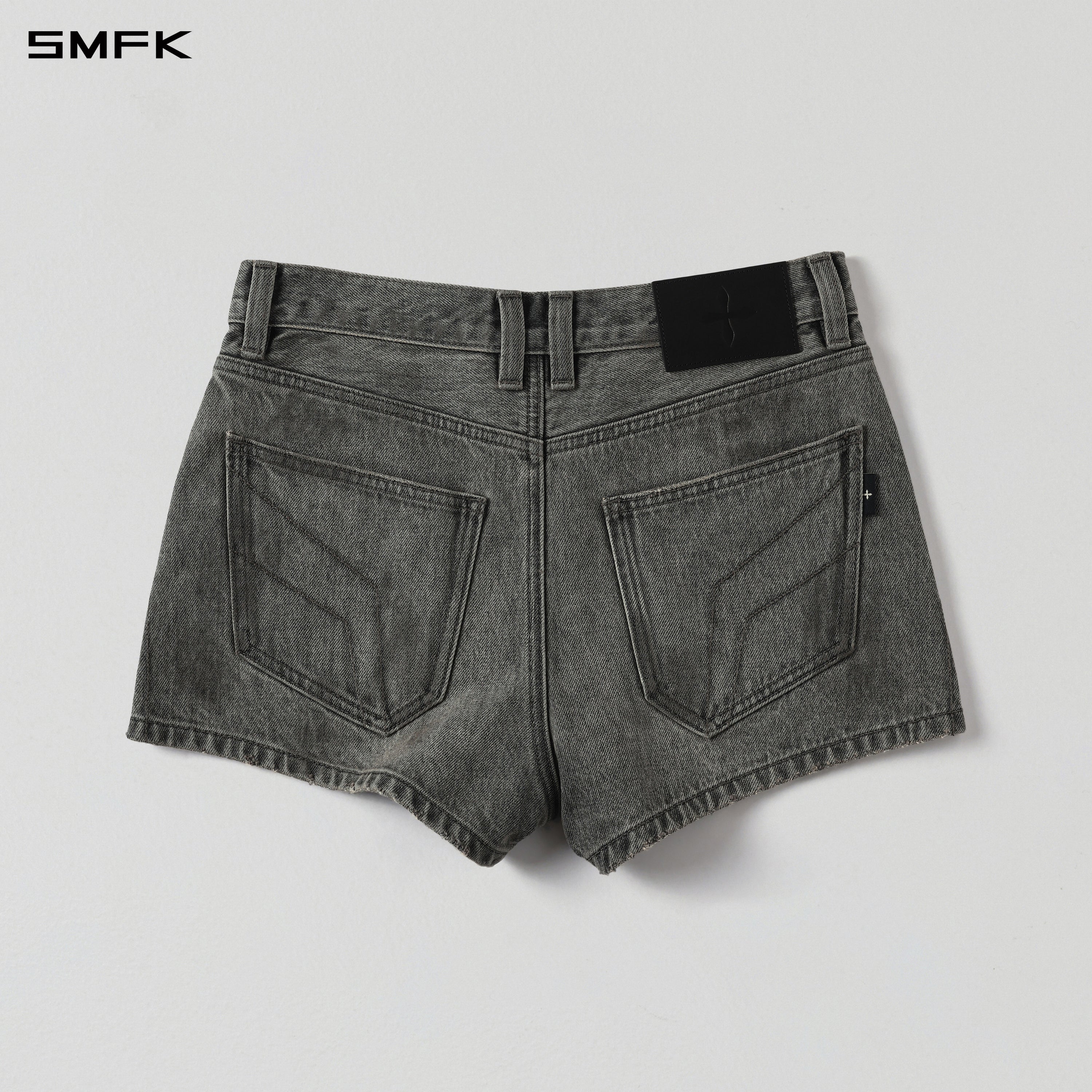 WILD MIRAGE DENIM SHORTS-LOW/DENIM COTTON/W MIRAGE GREY