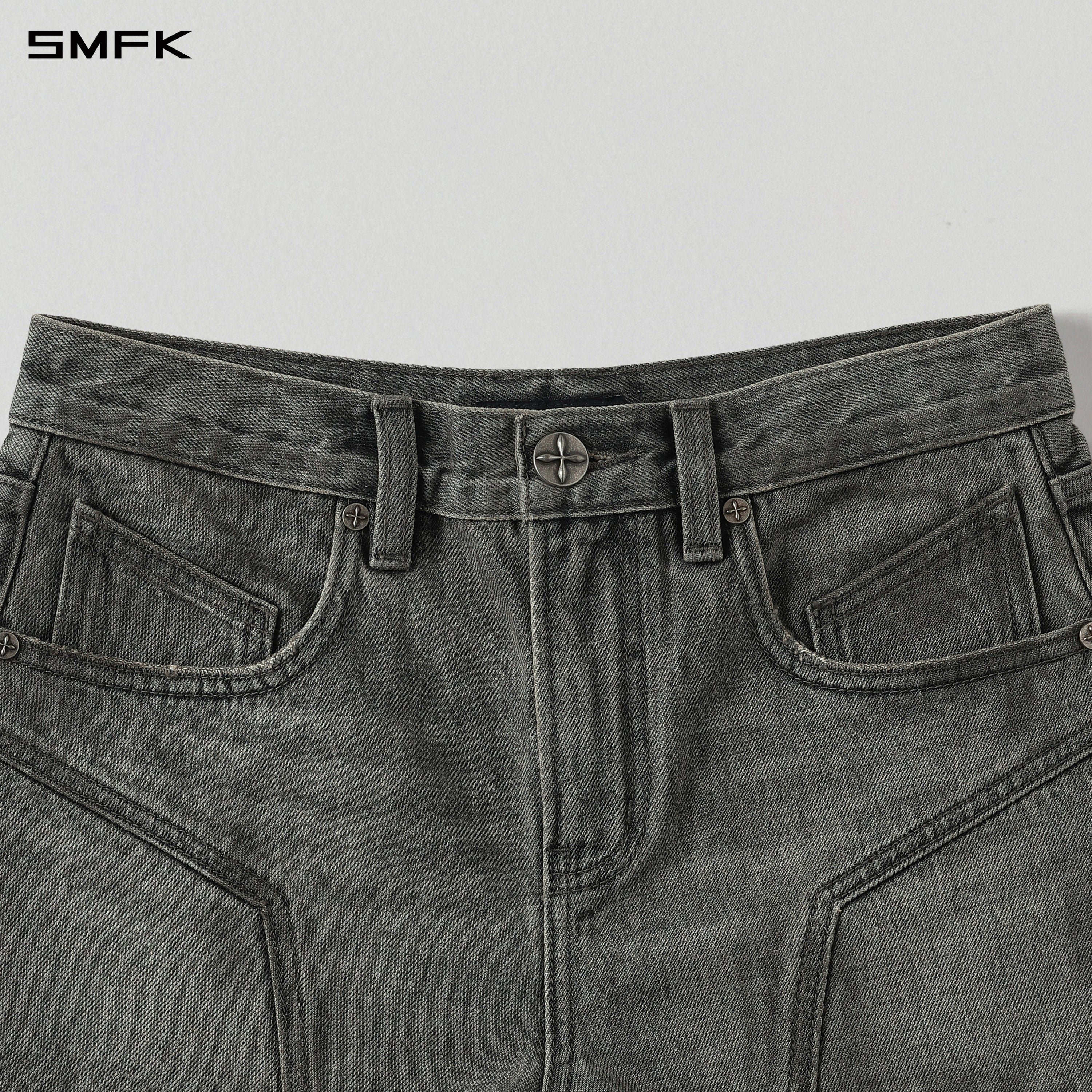 WILD MIRAGE DENIM SHORTS-LOW/DENIM COTTON/W MIRAGE GREY