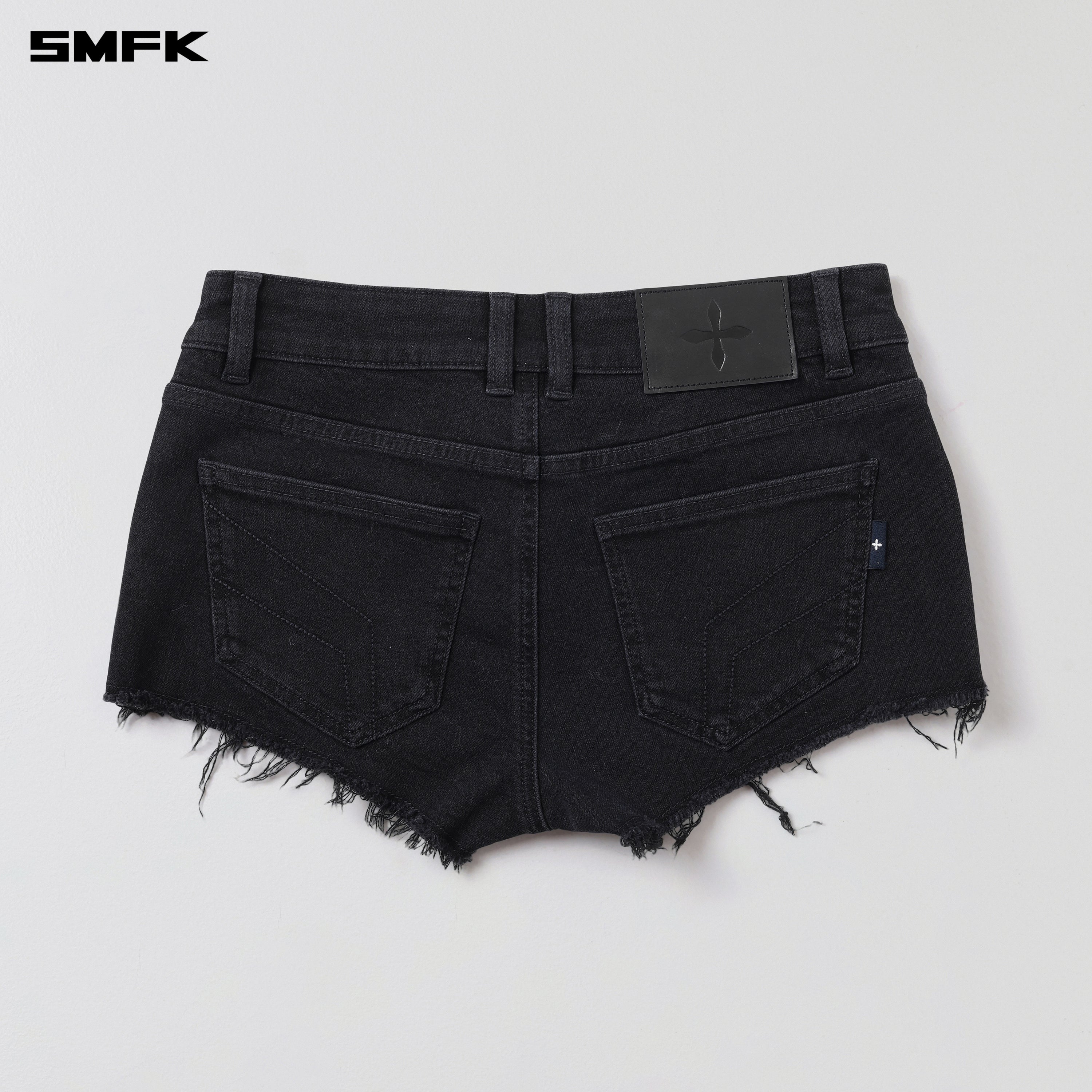 WILD MIRAGE LOW-WASIT DENIM SHORTS/E-COTTON WILD BLACK