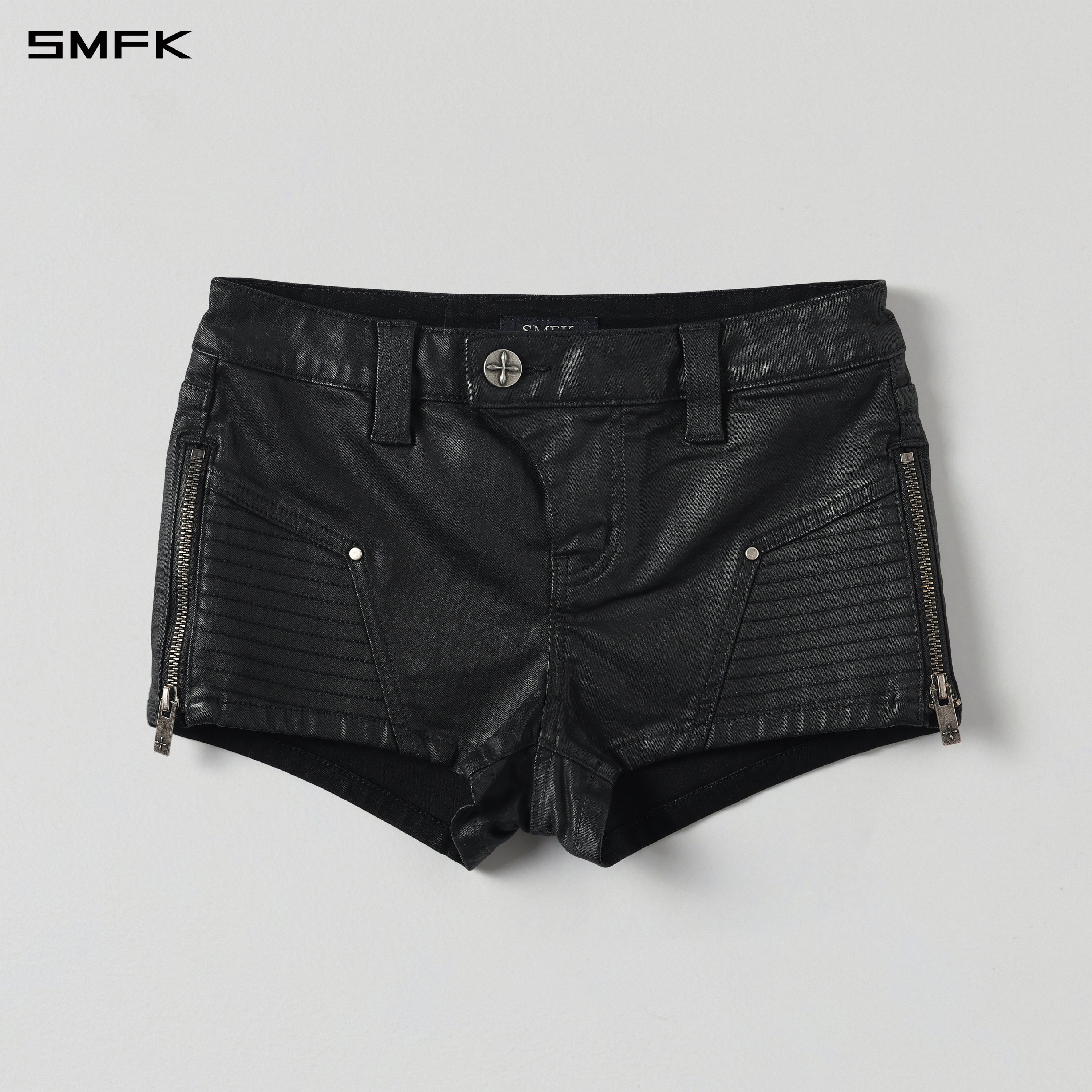 WILD MIRAGE HANDCRAFT WAX SKINNY RIDER LOW SHORTS/E-COTTON+WAX INK BLACK