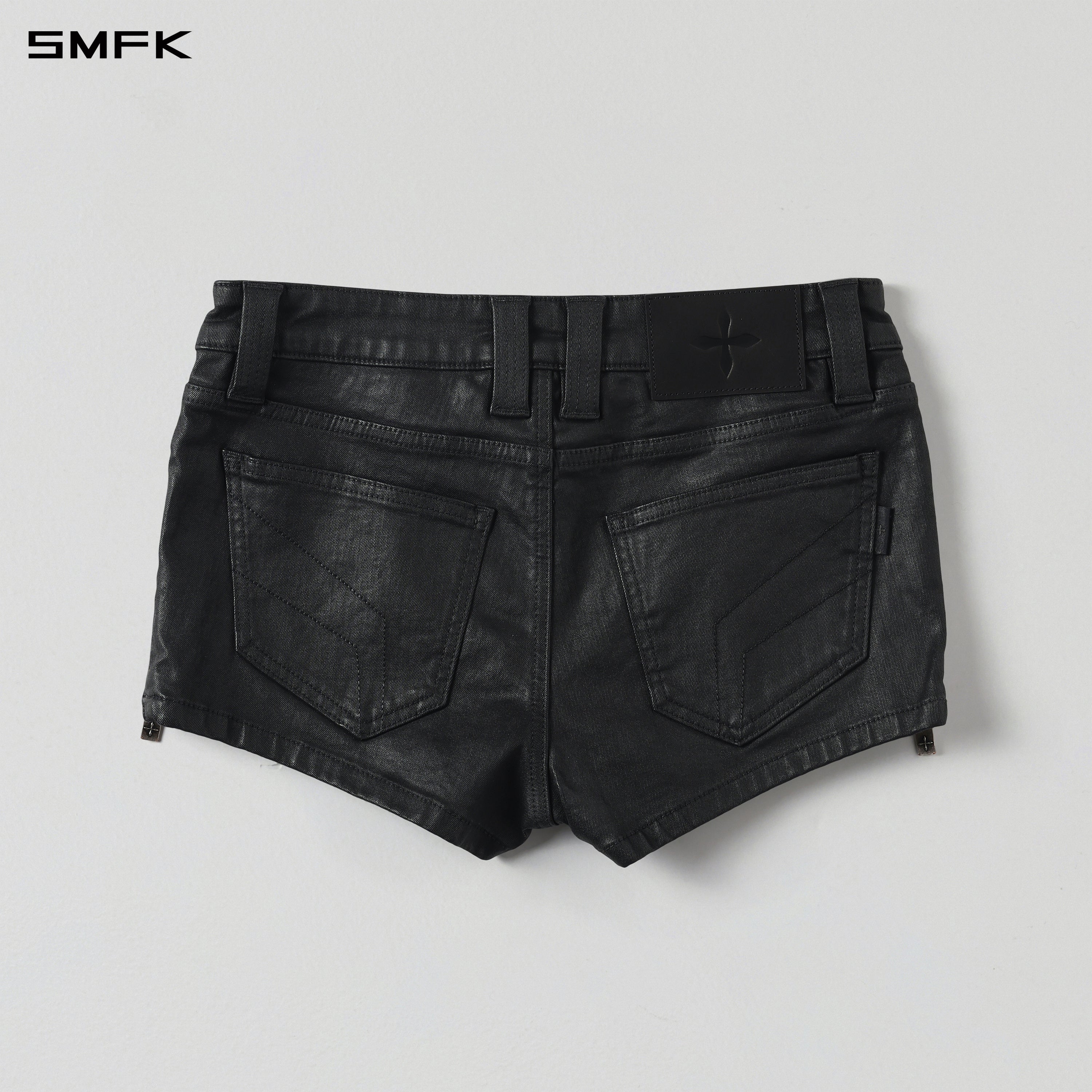 WILD MIRAGE HANDCRAFT WAX SKINNY RIDER LOW SHORTS/E-COTTON+WAX INK BLACK