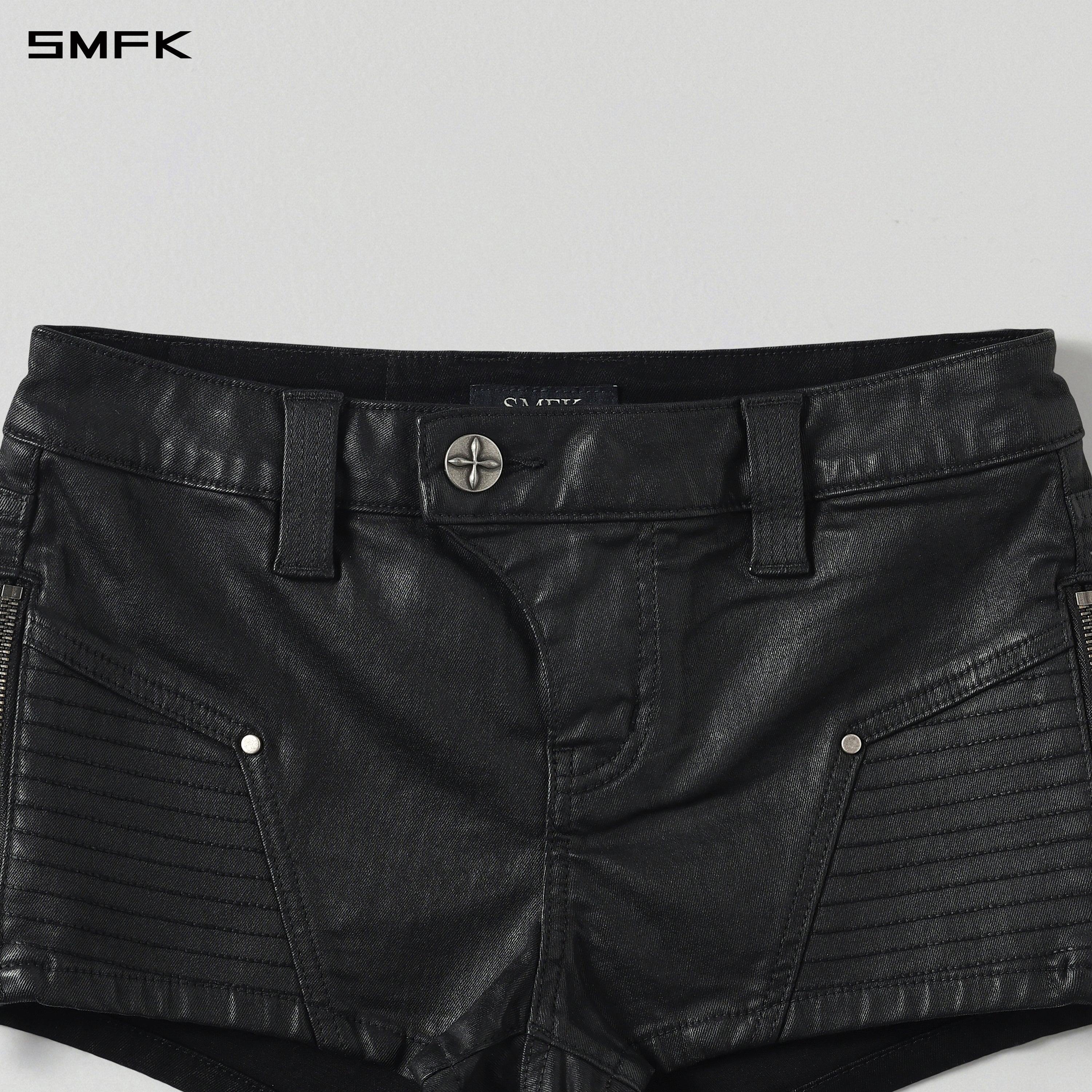 WILD MIRAGE HANDCRAFT WAX SKINNY RIDER LOW SHORTS/E-COTTON+WAX INK BLACK