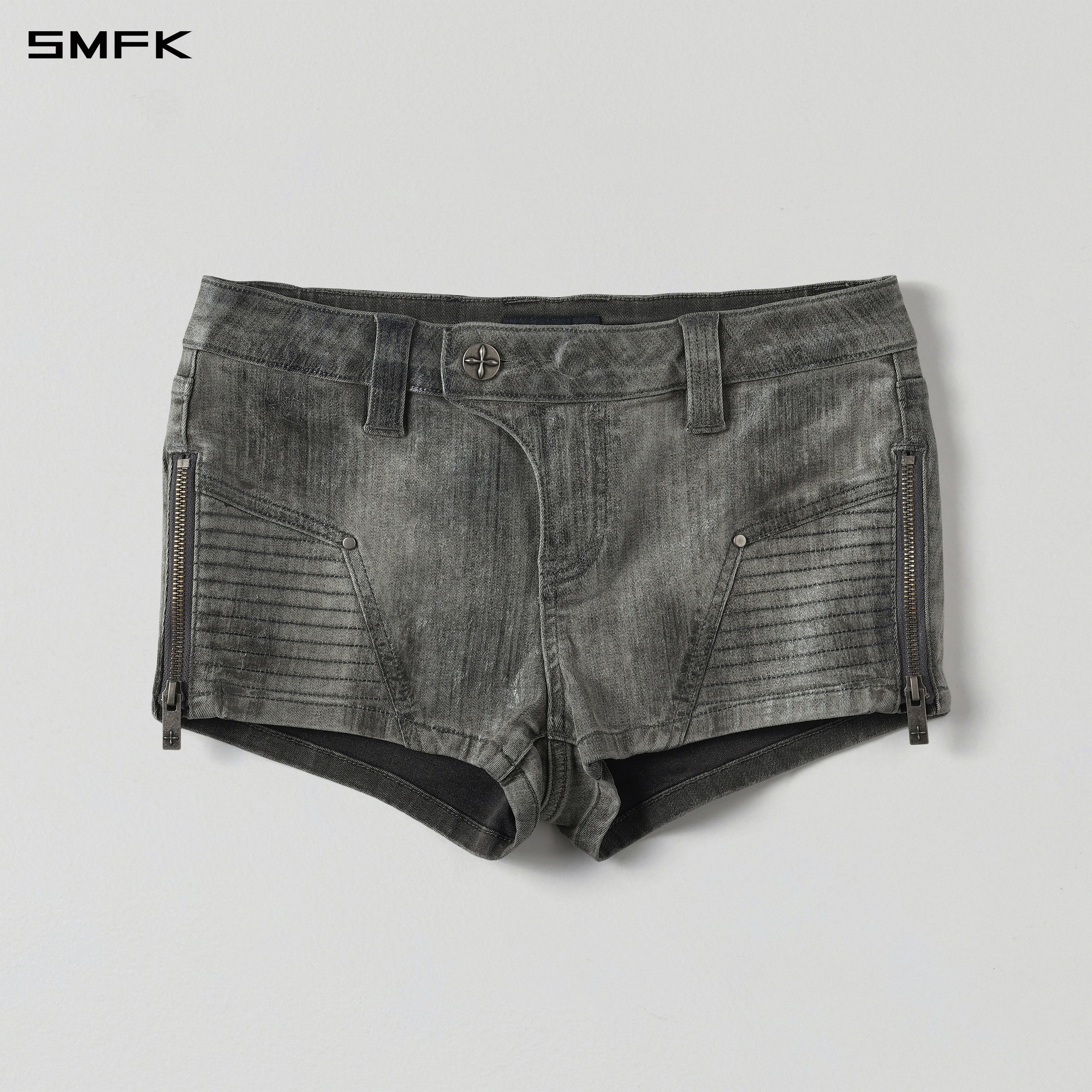 WILD MIRAGE HANDCRAFT WAX SKINNY RIDER LOW SHORTS/E-COTTON+WAX TWILIGHT GREY