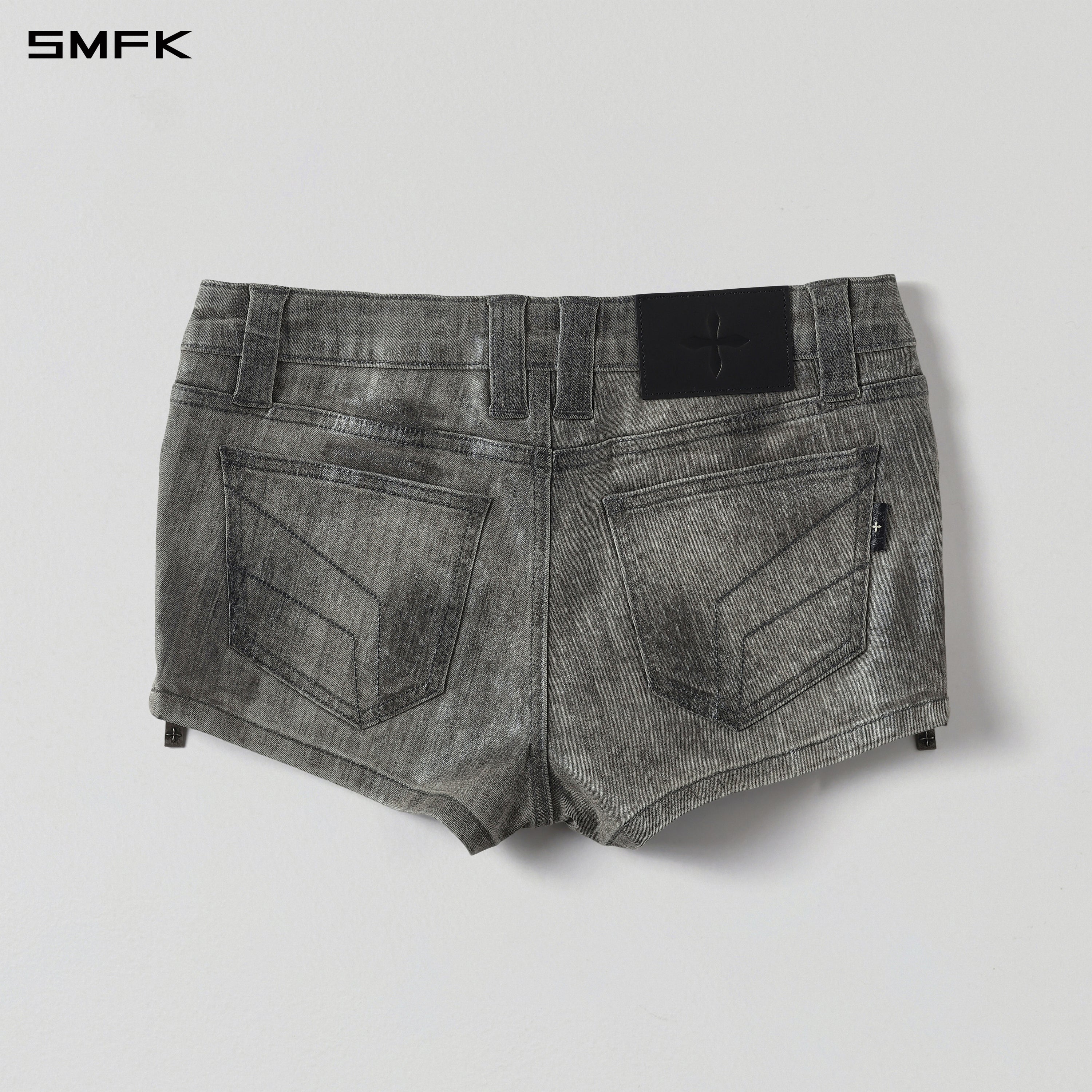 WILD MIRAGE HANDCRAFT WAX SKINNY RIDER LOW SHORTS/E-COTTON+WAX TWILIGHT GREY