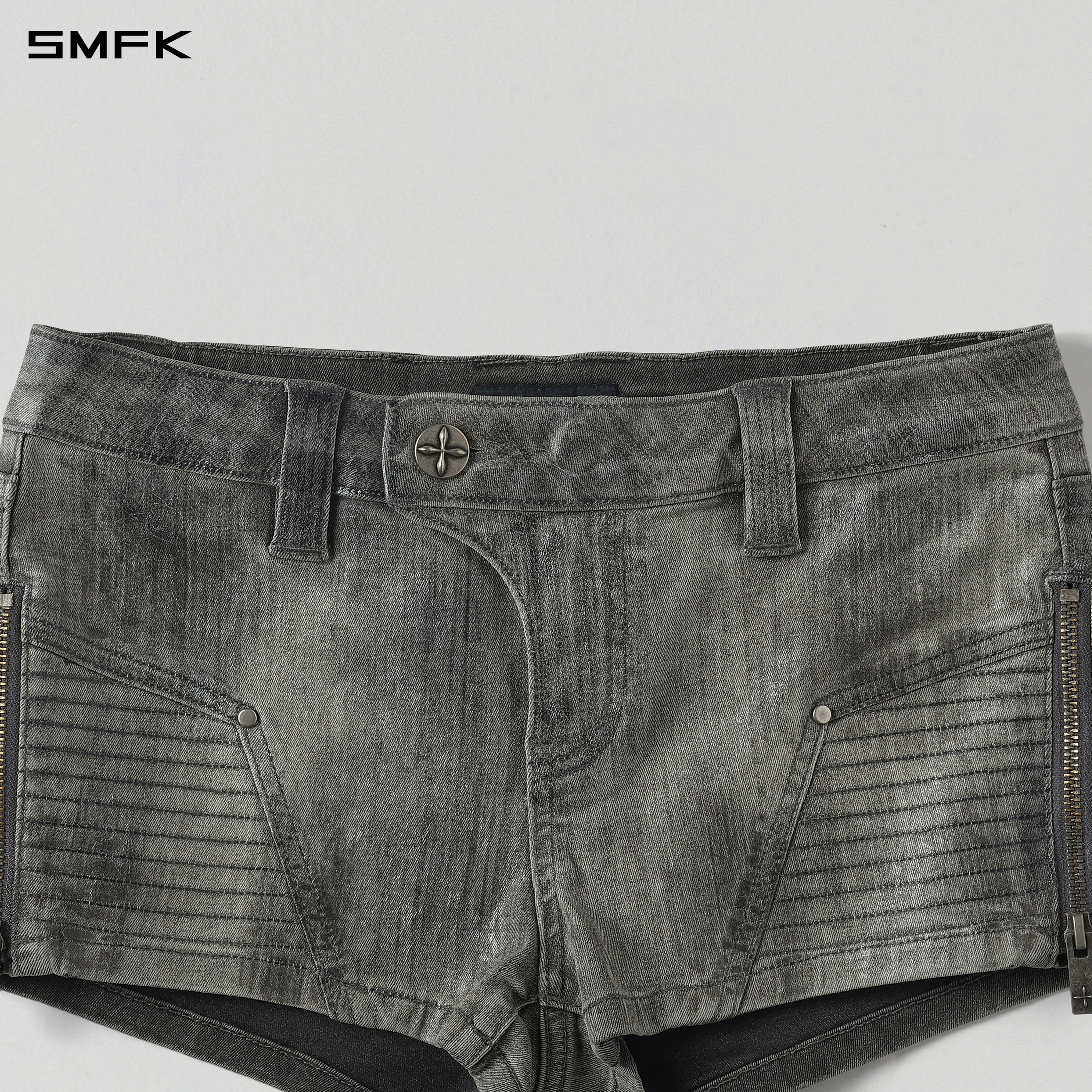 WILD MIRAGE HANDCRAFT WAX SKINNY RIDER LOW SHORTS/E-COTTON+WAX TWILIGHT GREY