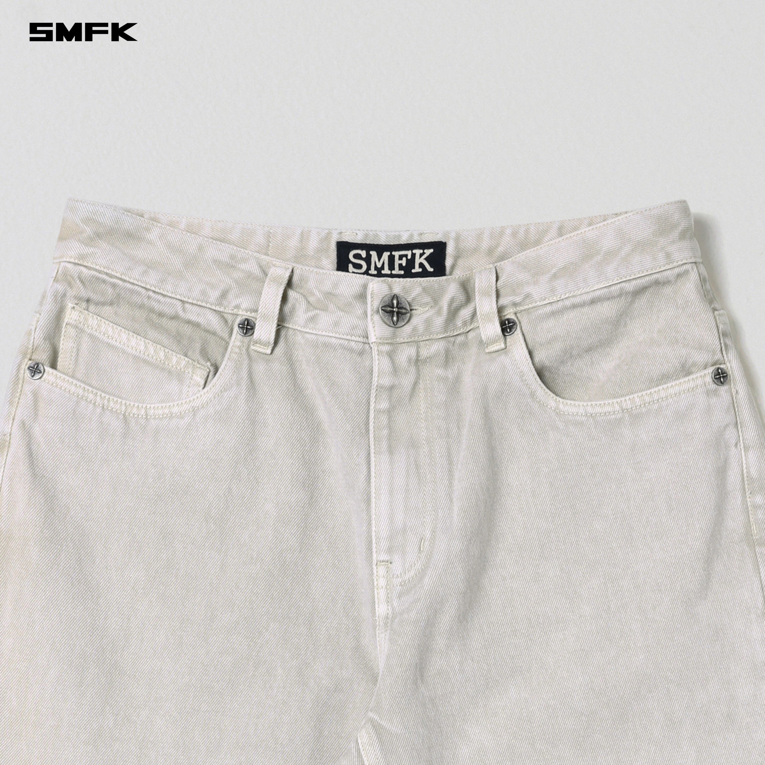 VINTAGE VANISH STRAIGHT DENIM PANTS/GARMENT DYE VANISH WHITE