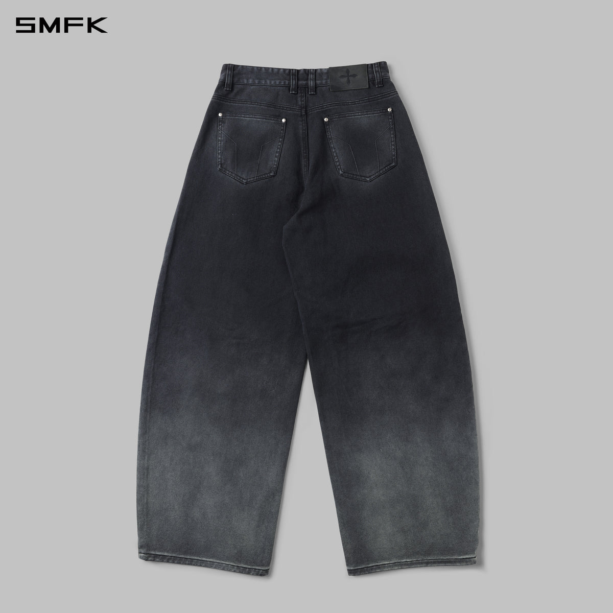 MIRAGE SIREN VINTAGE COCOON DENIM PANTS/GARMENT DEY/W FADE BLACK