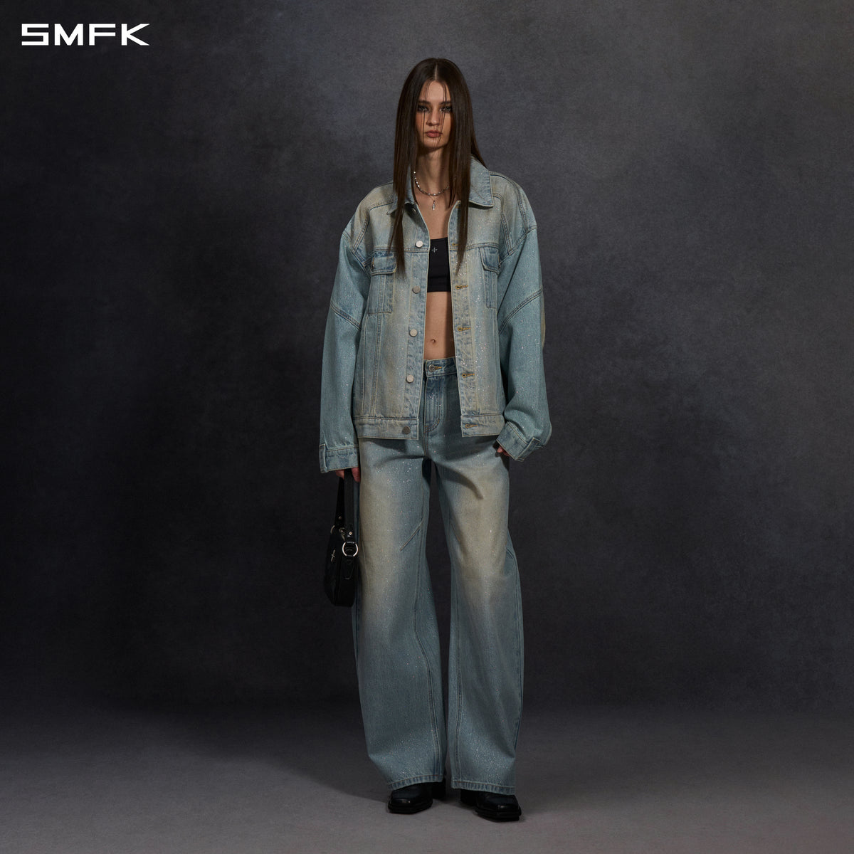 MIRAGE SIREN VINTAGE COCOON DENIM PANTS/STARRY DENIM/W STARRY BLUE