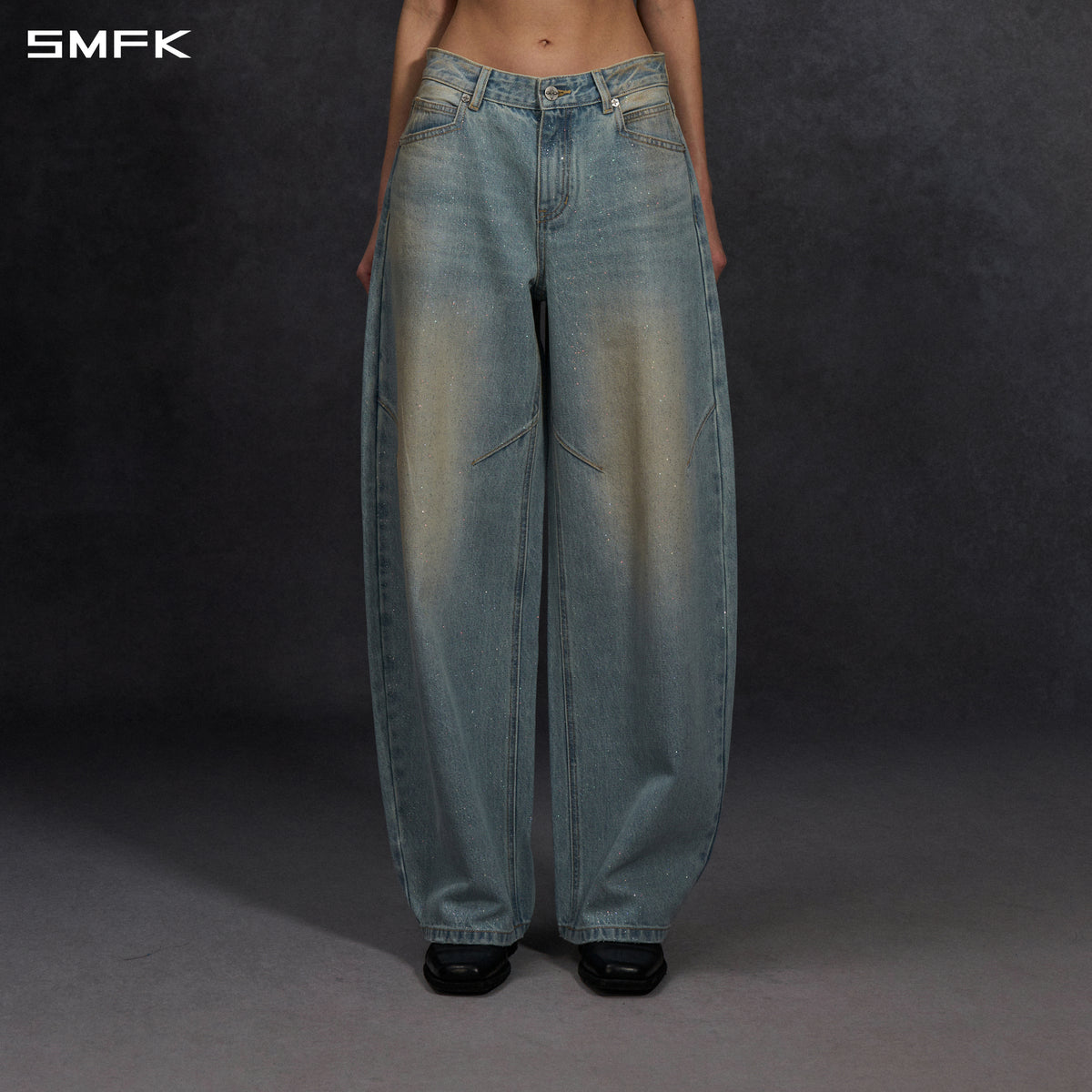 MIRAGE SIREN VINTAGE COCOON DENIM PANTS/STARRY DENIM/W STARRY BLUE