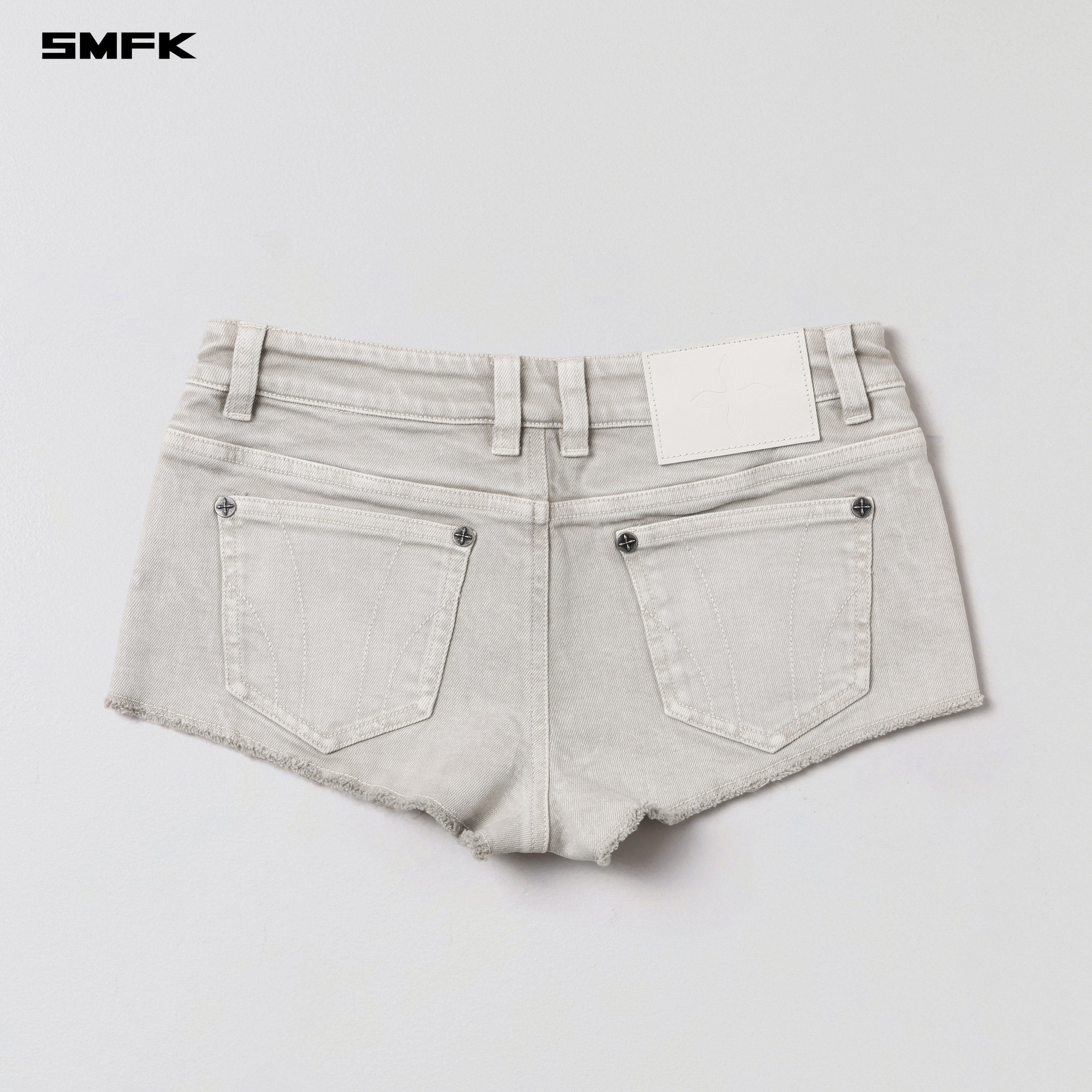 VINTAGE VANISH SKINNY DENIM SHORTS-LOW/GARMENT DYE VANISH WHITE
