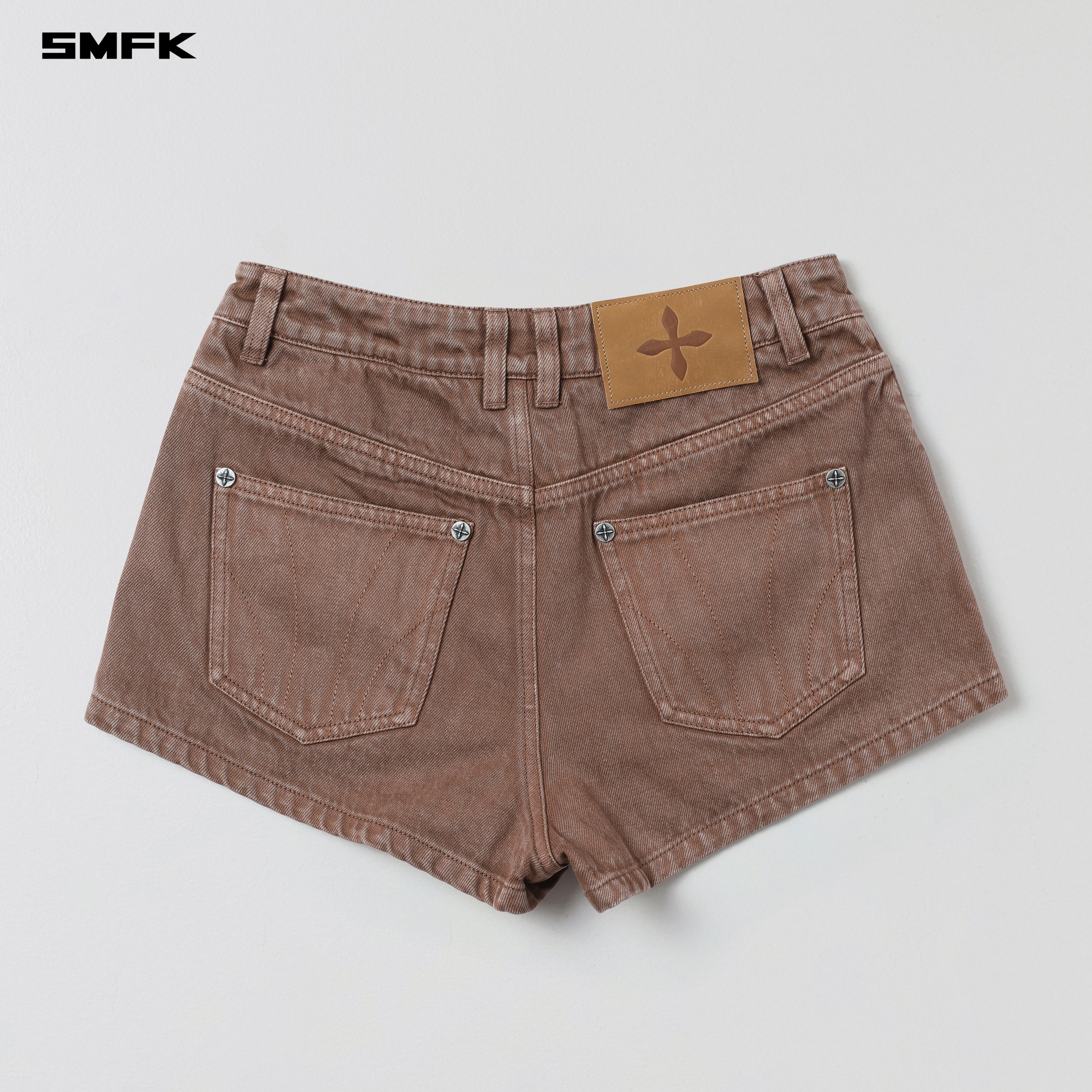 VINTAGE VANISH DENIM SHORTS/GARMENT DYE VANISH BROWN