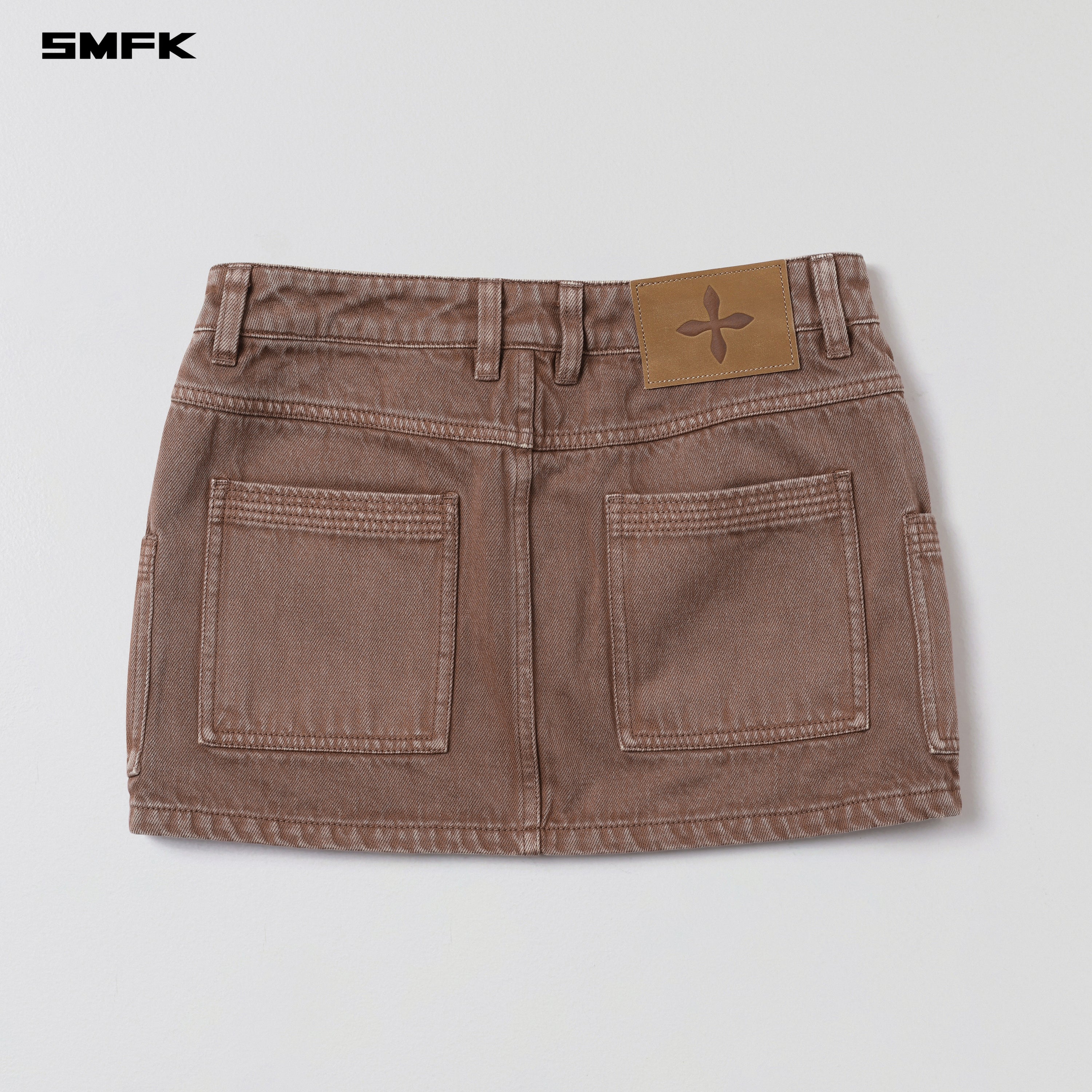 レトロデニムミニスカート（アニヒレーション/既製服、アニヒレーションブラウン染め）