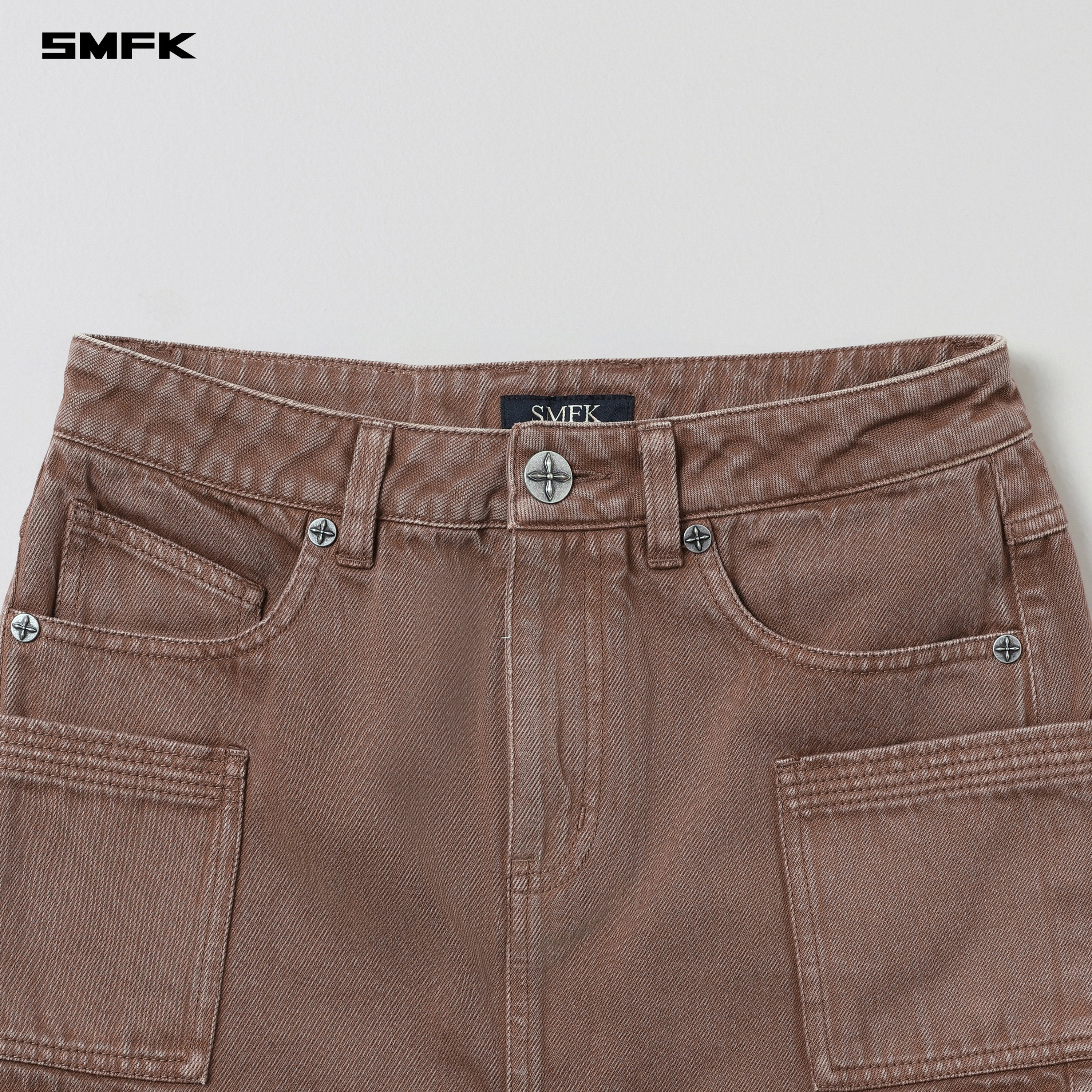 レトロデニムミニスカート（アニヒレーション/既製服、アニヒレーションブラウン染め）