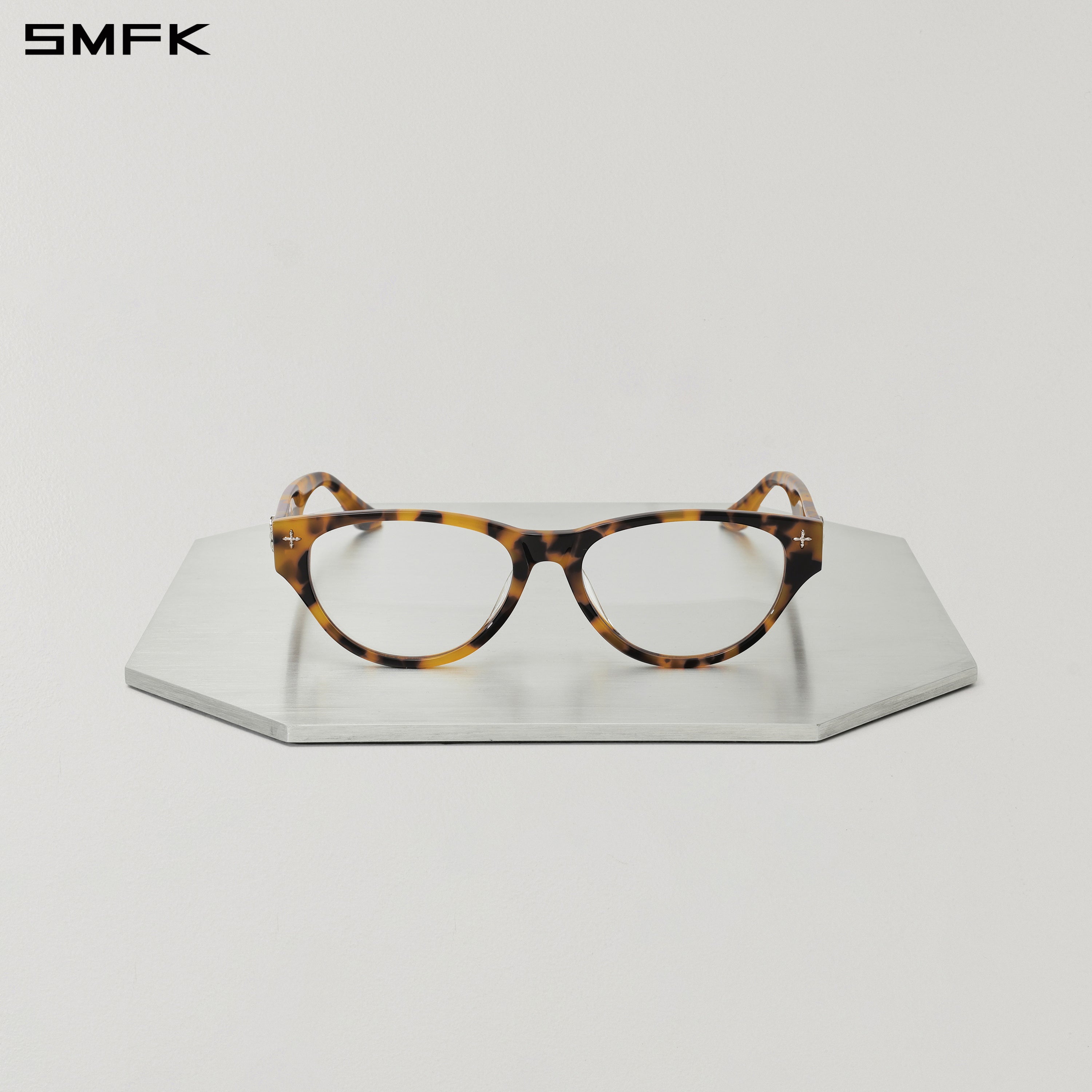 FUTURE GEOMETRIC OPTICAL GLASSES LEOPARD PRINT