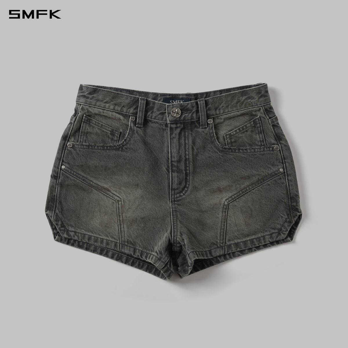 MIRAGE PRISM DENIM SHORTS/DENIM COTTON/W STORM GREY