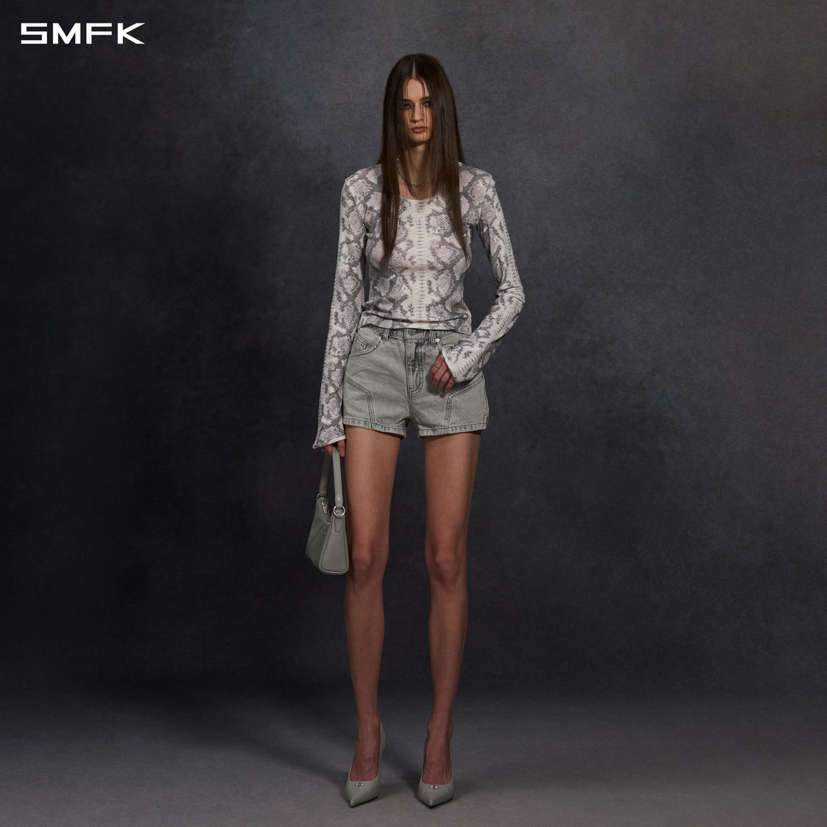 MIRAGE PRISM DENIM SHORTS/DENIM COTTON/W GLACIER GREY